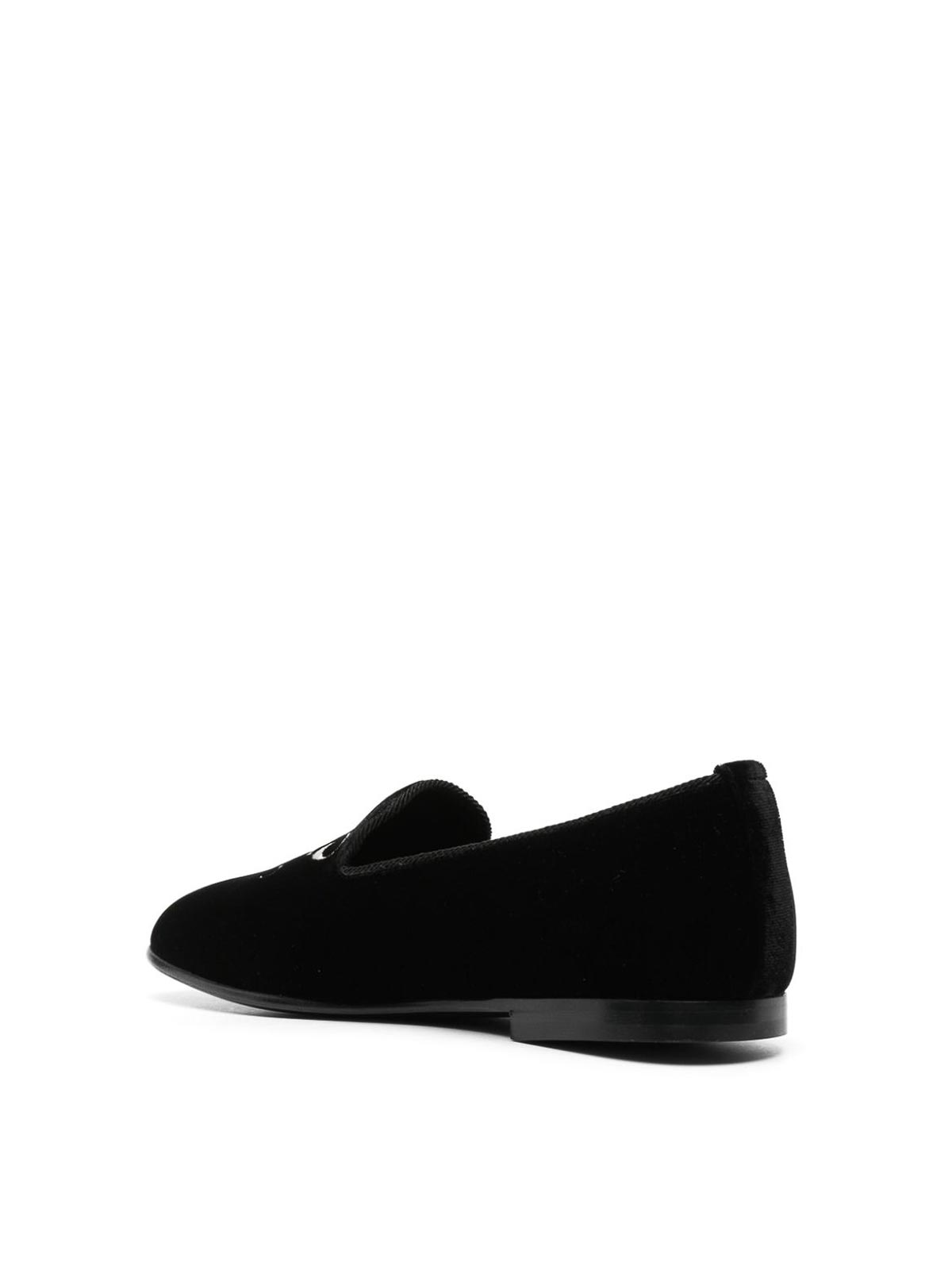 Shop Palm Angels Logo-embroidered Loafers In Black