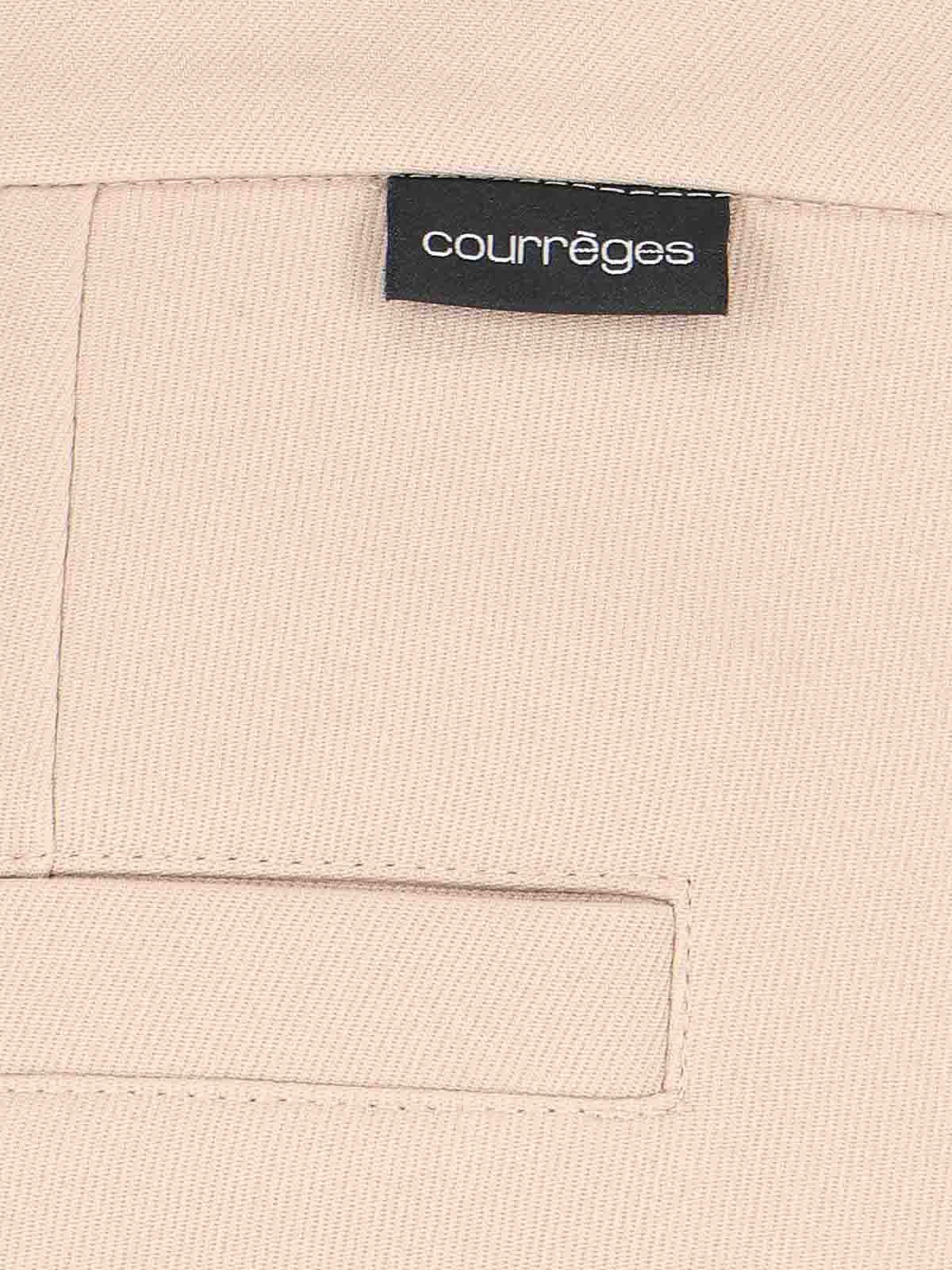 Shop Courrèges Bootcut Trousers In Beige