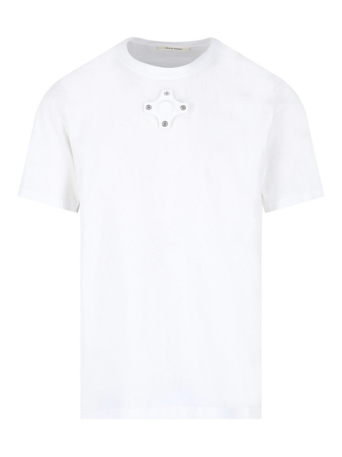 Shop Craig Green Eyelet Detail T-shirt In White