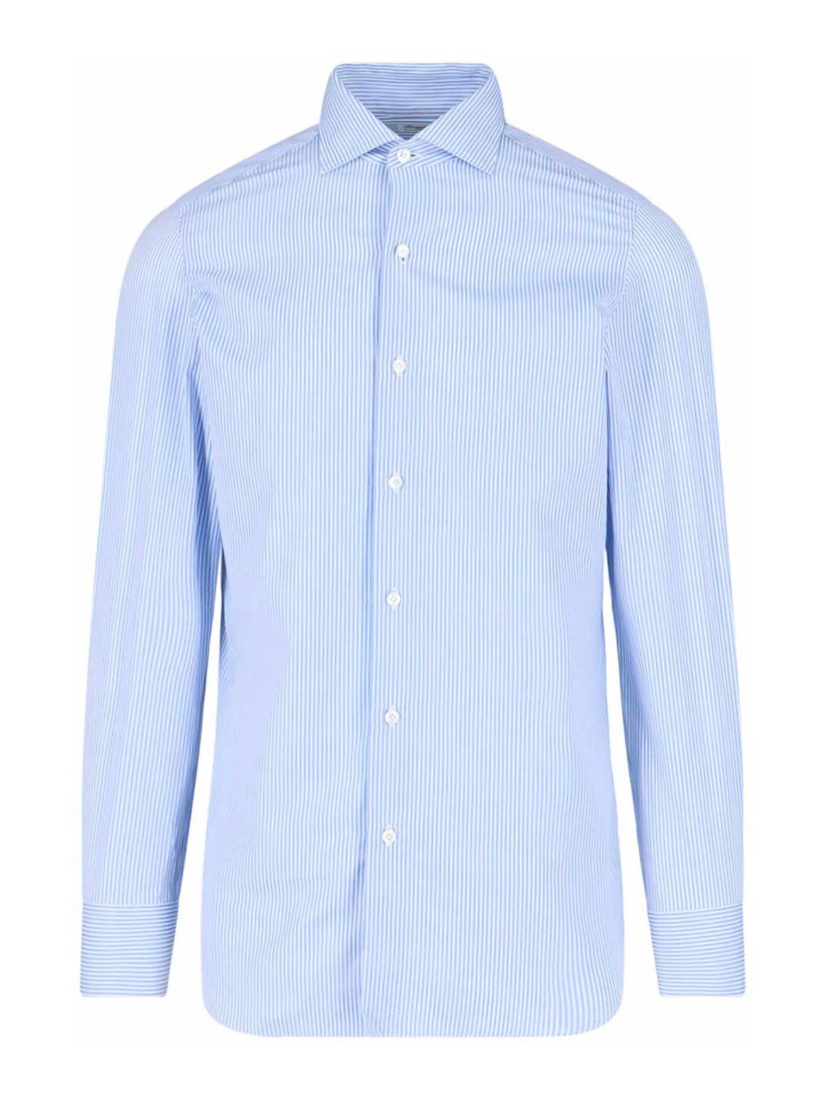 Finamore 1925 Striped Shirt In Blue