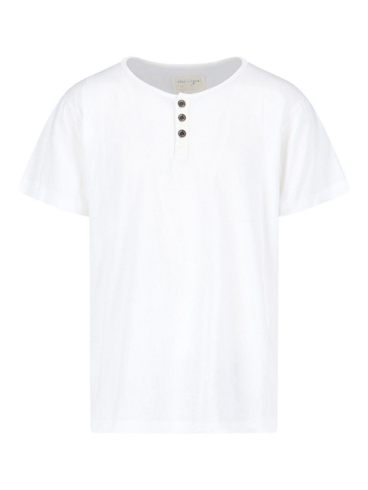 Shop Greg Lauren Camiseta - Henley In White