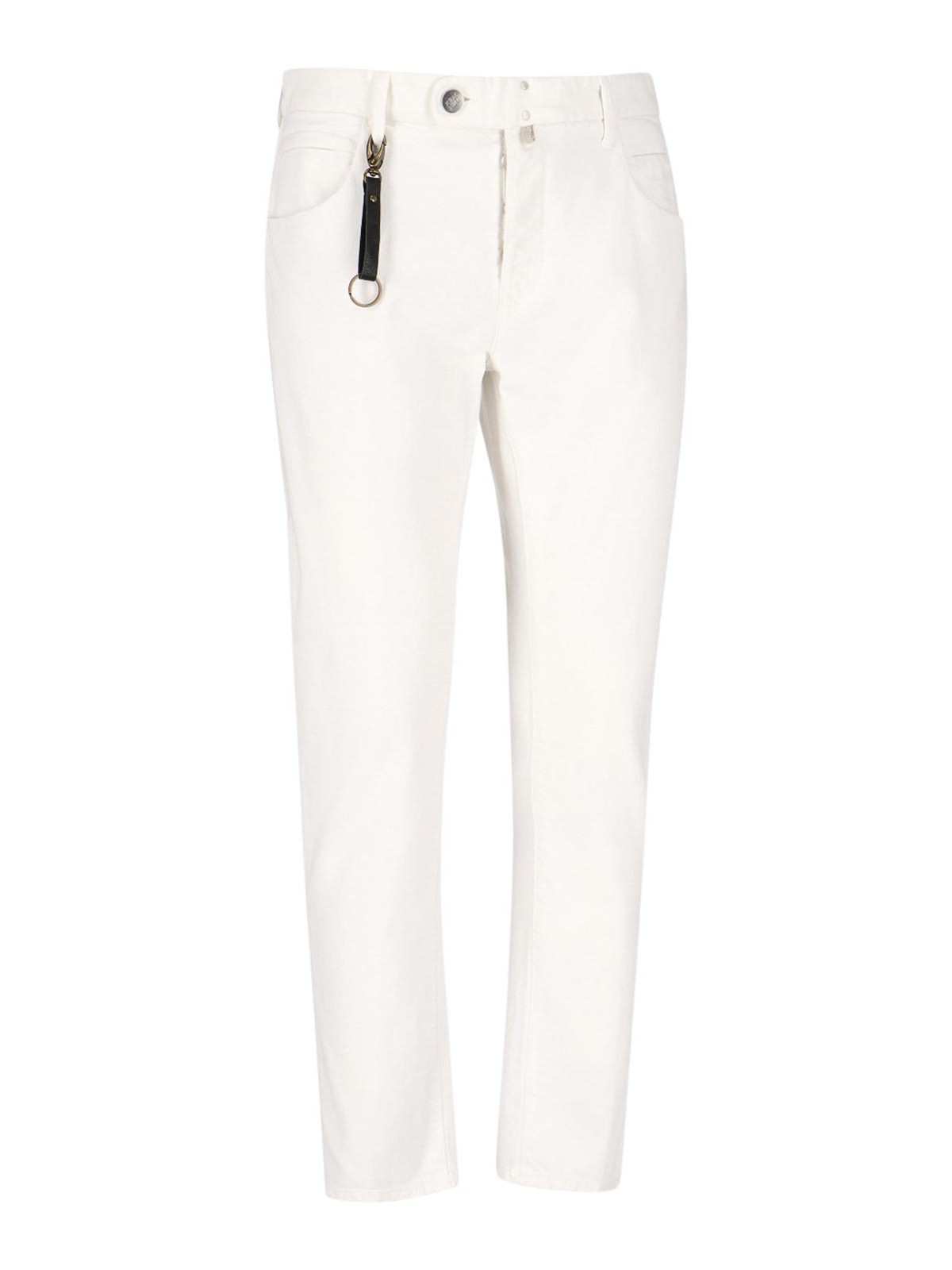 Shop Incotex Straight Trousers In White