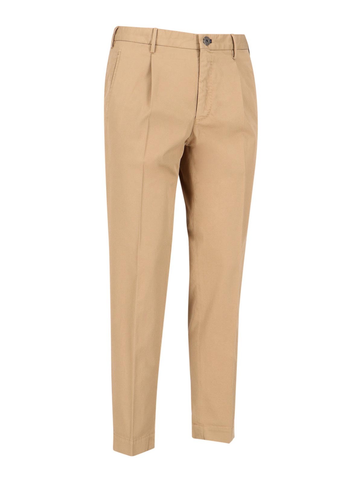 Shop Incotex Pleated Trousers In Beige