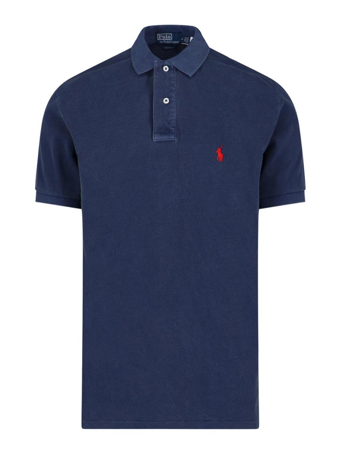 Polo Ralph Lauren Logo Embroidery Polo Shirt In Blue