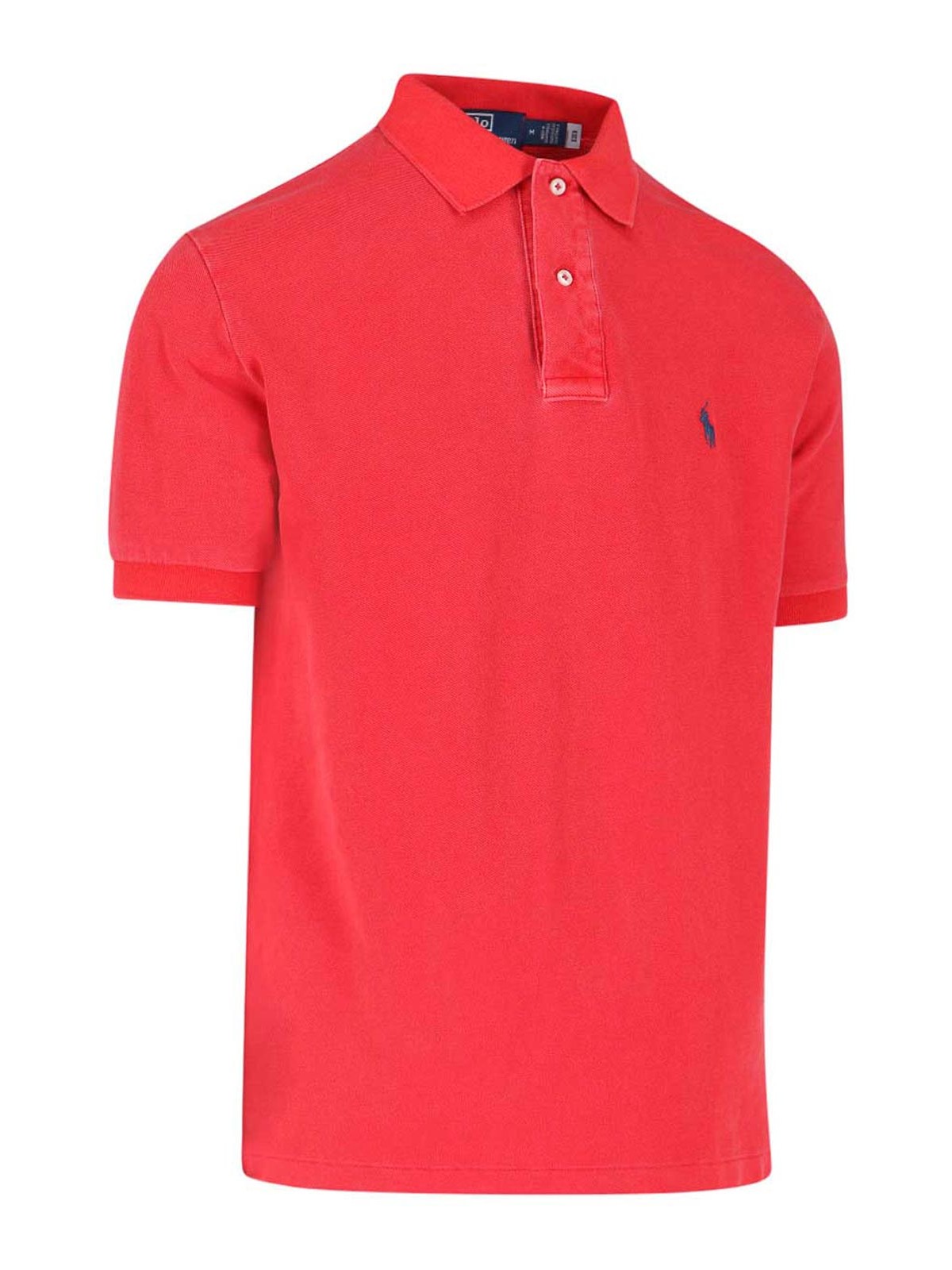 Shop Polo Ralph Lauren Logo Embroidery Polo Shirt In Red