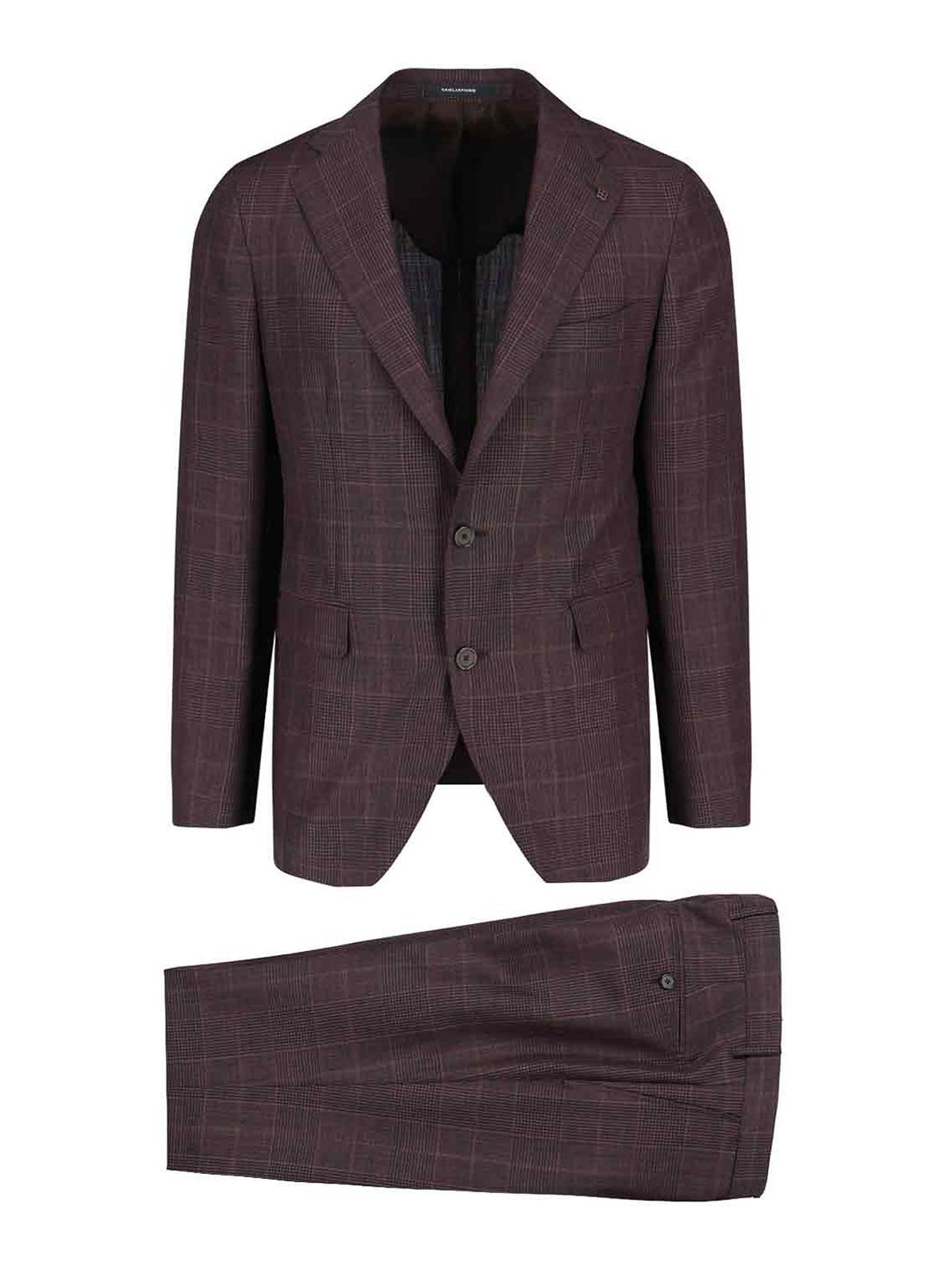 Tagliatore Single-breasted Suit In Red