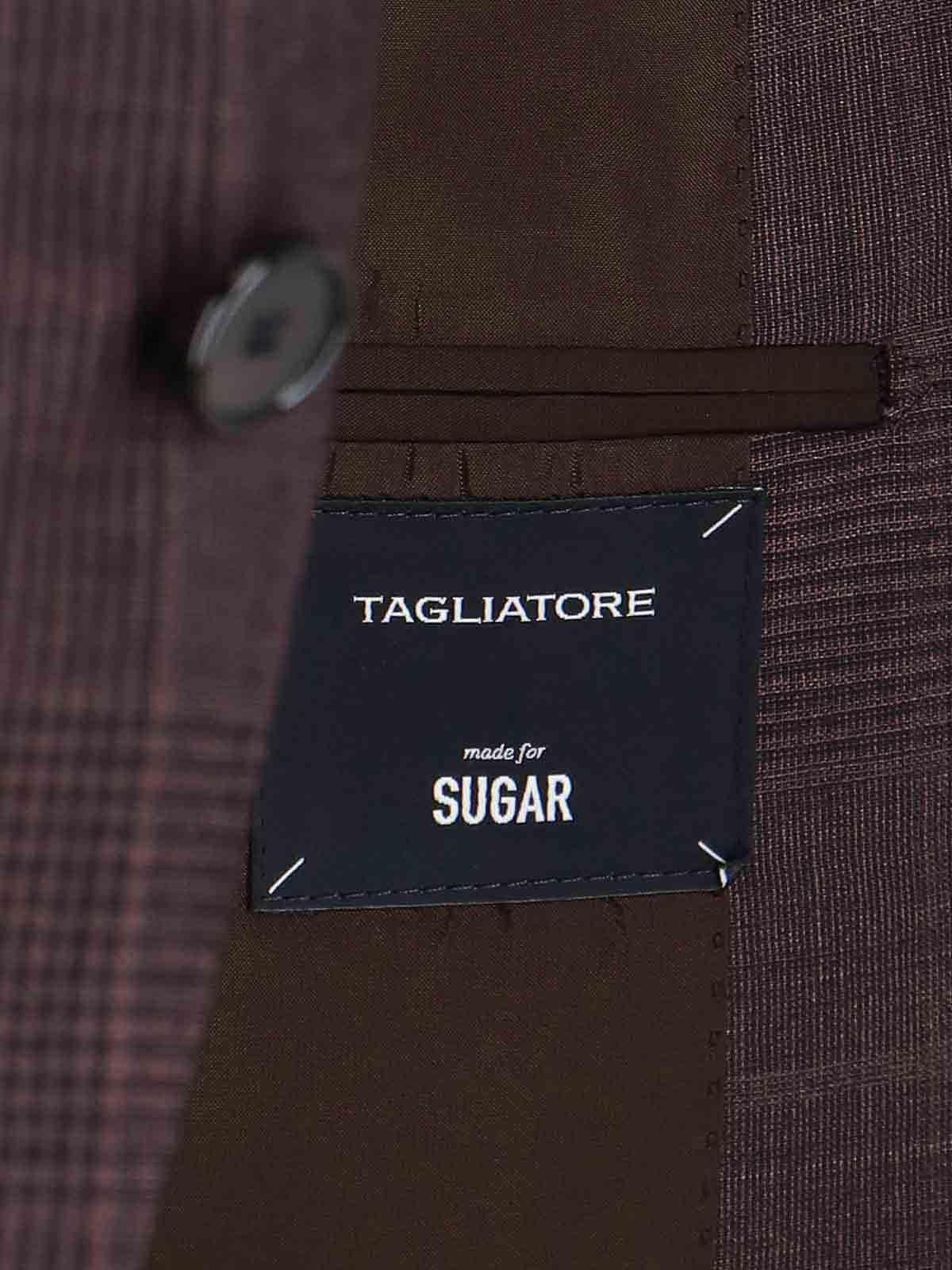 Shop Tagliatore Single-breasted Suit In Red