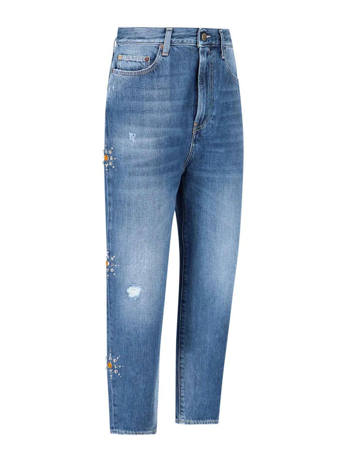 Shop Washington Dee Cee Stud Detail Jeans In Blue
