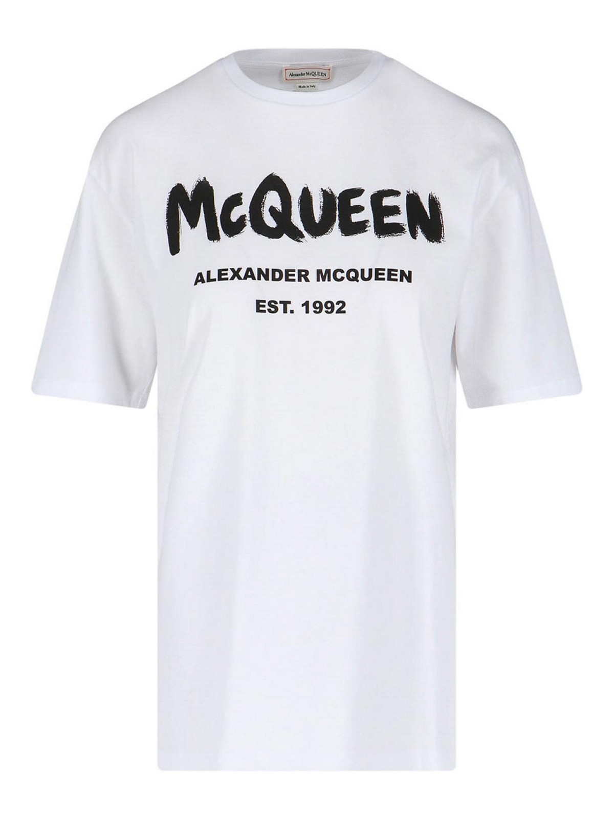 Alexander Mcqueen T-shirt logo - White - Women | 659729QZAD30909