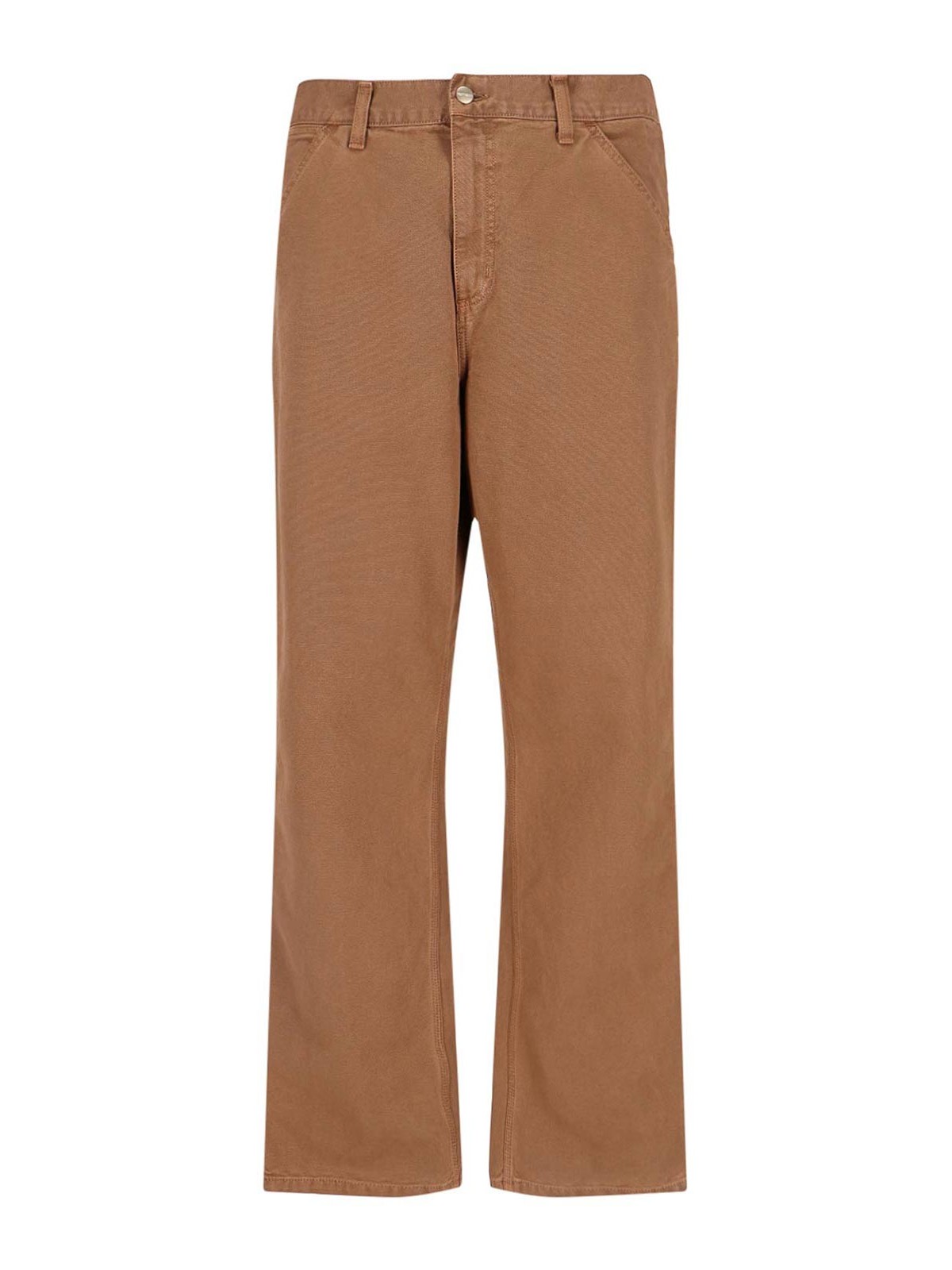 Carhartt Cotton Trousers In Brown