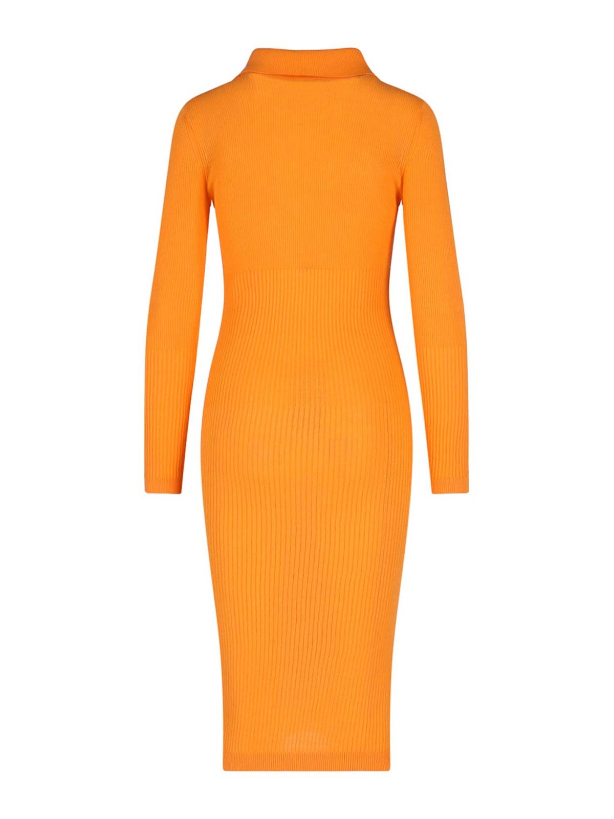 Shop Patou Midi Knit Dress In Orange