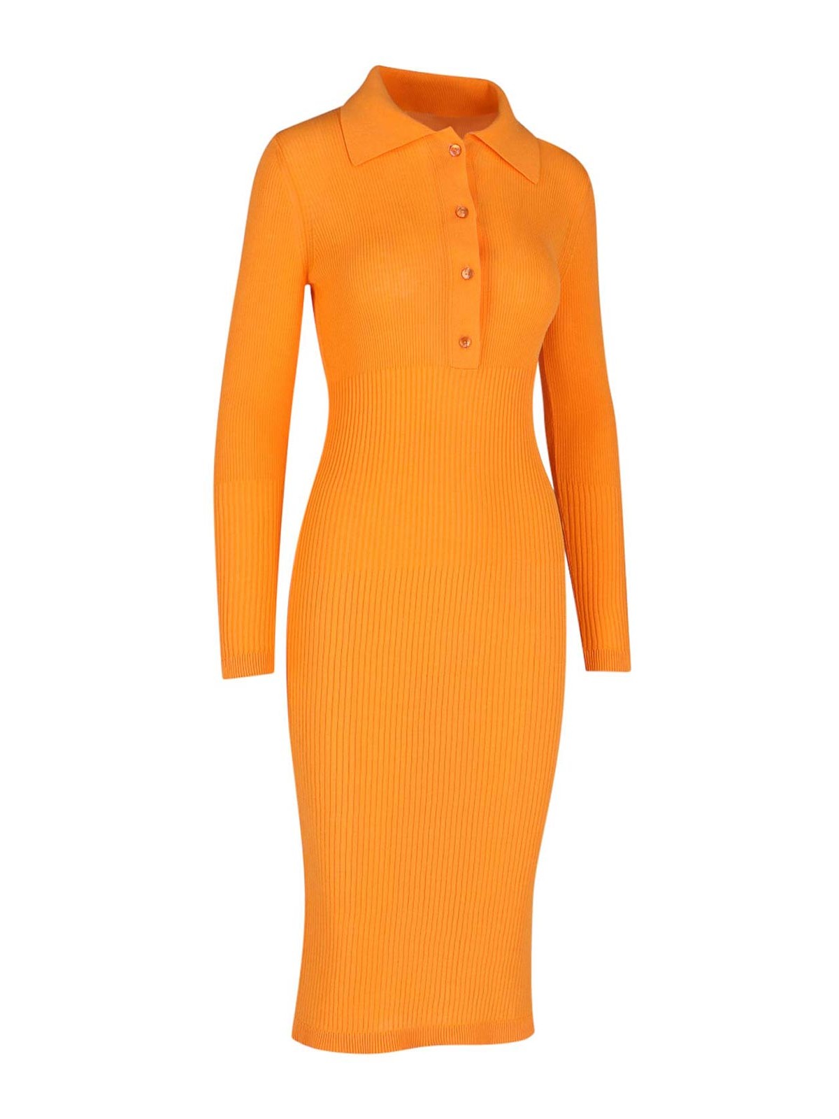 Shop Patou Midi Knit Dress In Orange