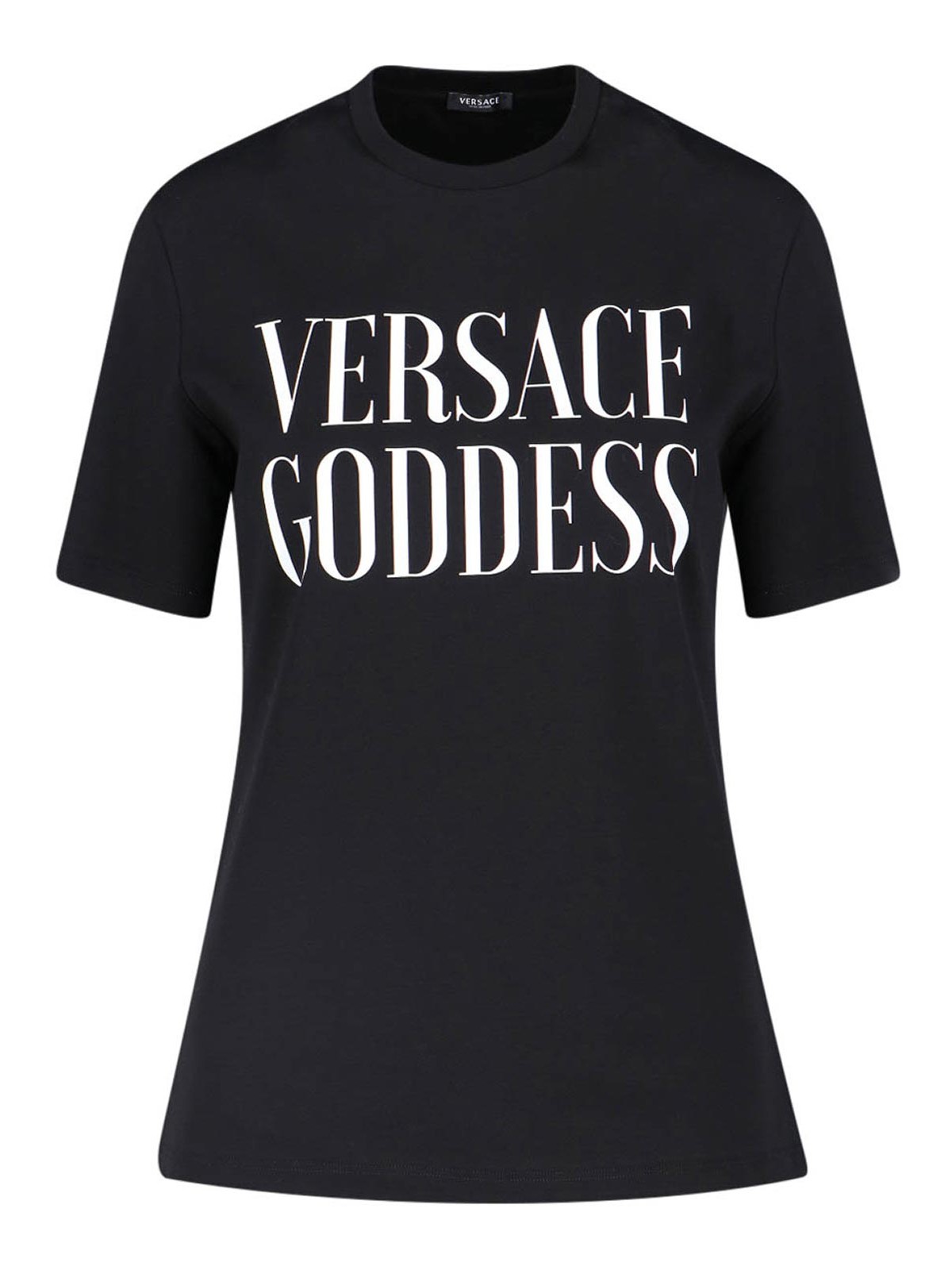 Shop Versace Camiseta - Goddess In Black