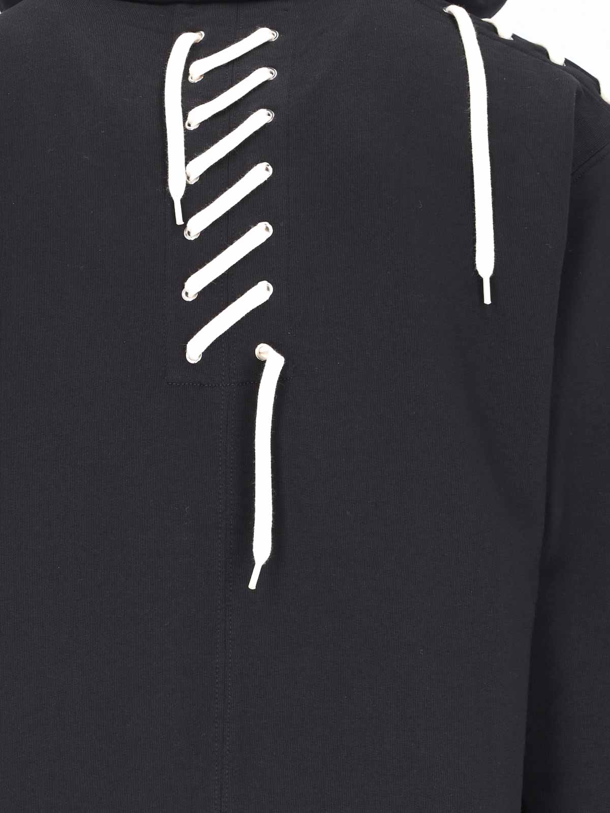 Shop Craig Green Hooded Sweatshirt With Laces In Negro