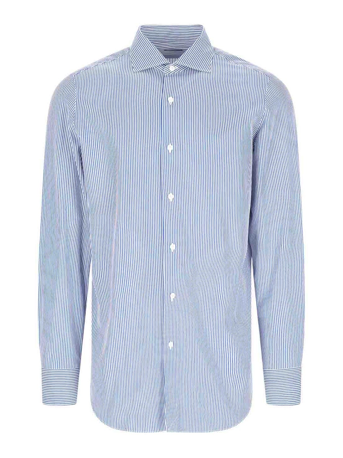 Shop Finamore 1925 Shirt In Blue