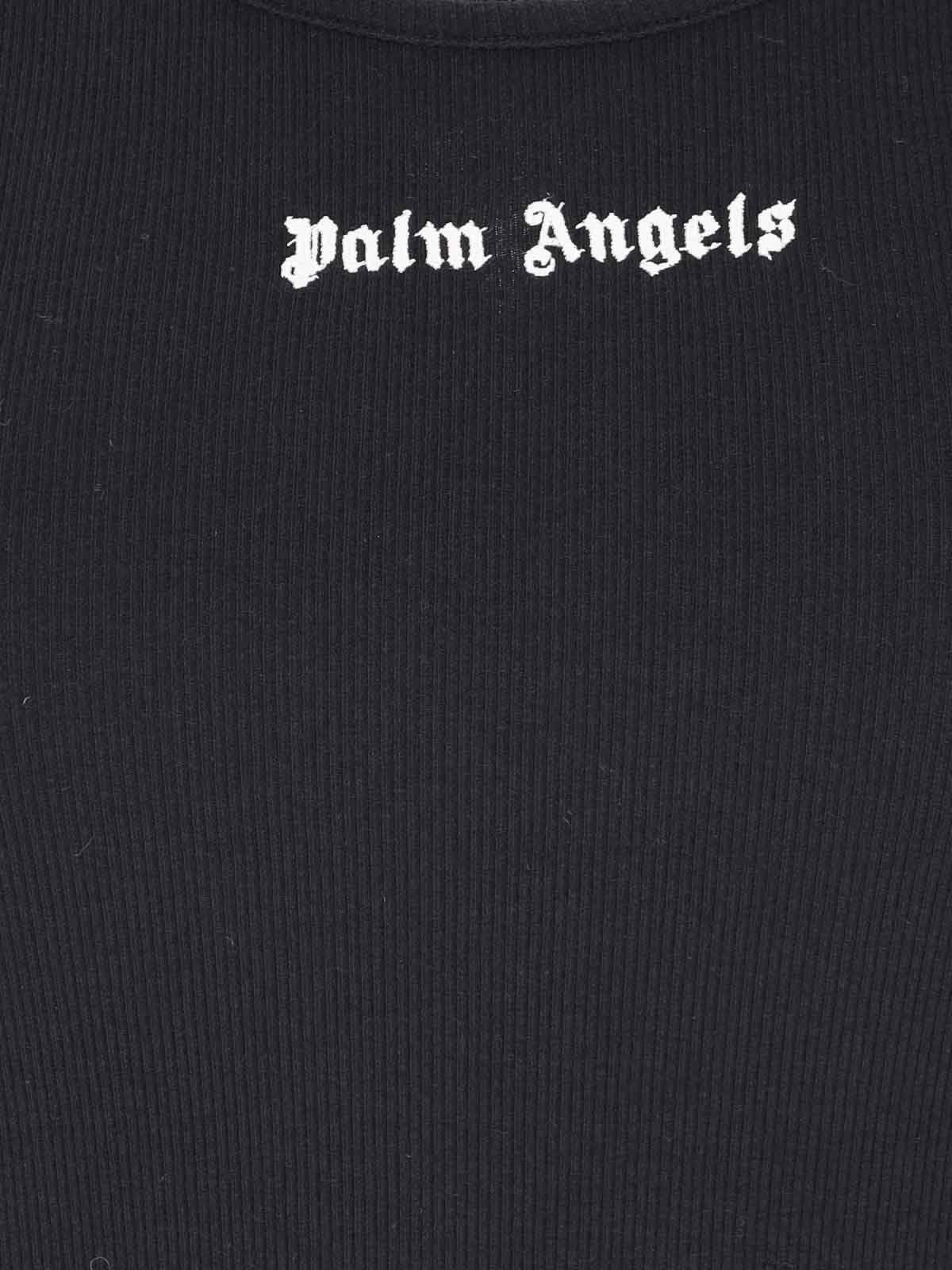 LOGO TANK TOP in black - Palm Angels® Official