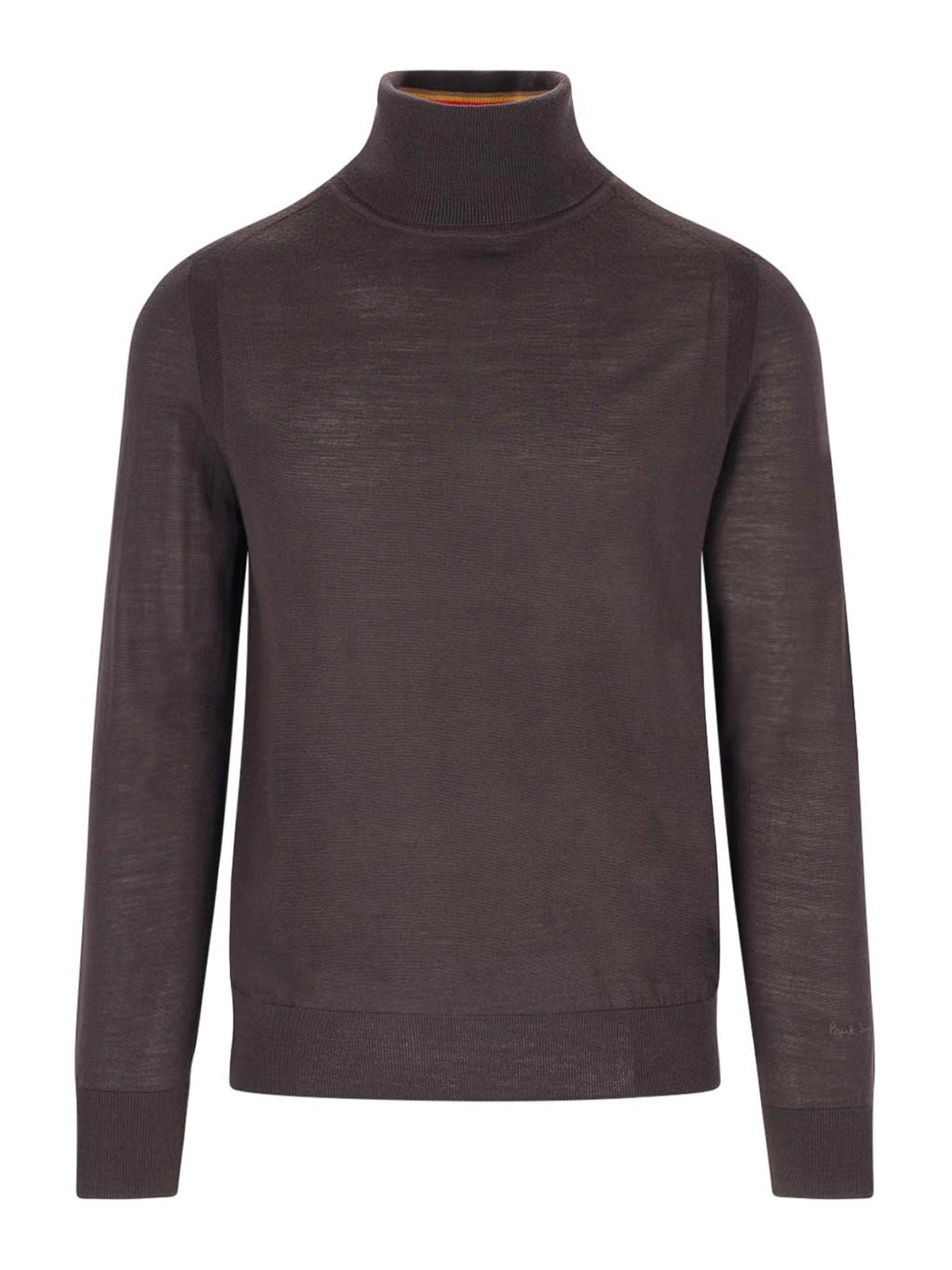 Paul Smith Turtleneck Sweater In Brown