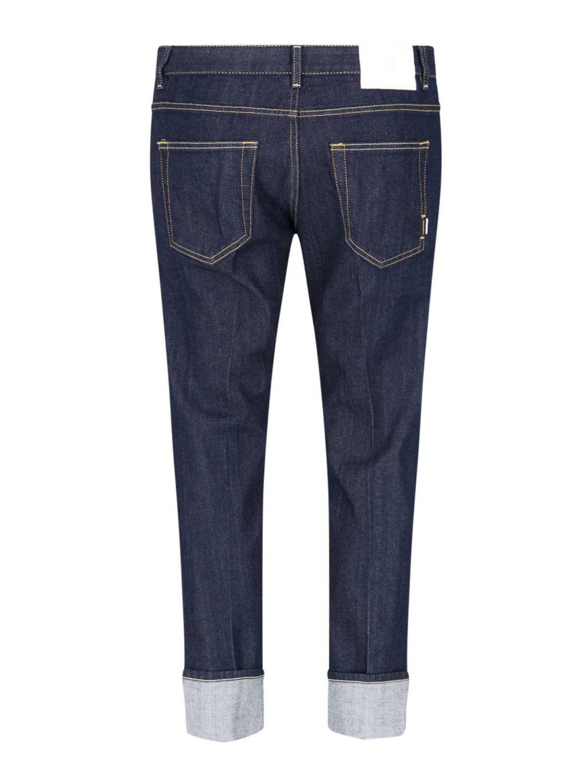 Shop Pt Torino Jeans With Turn-up In Blue