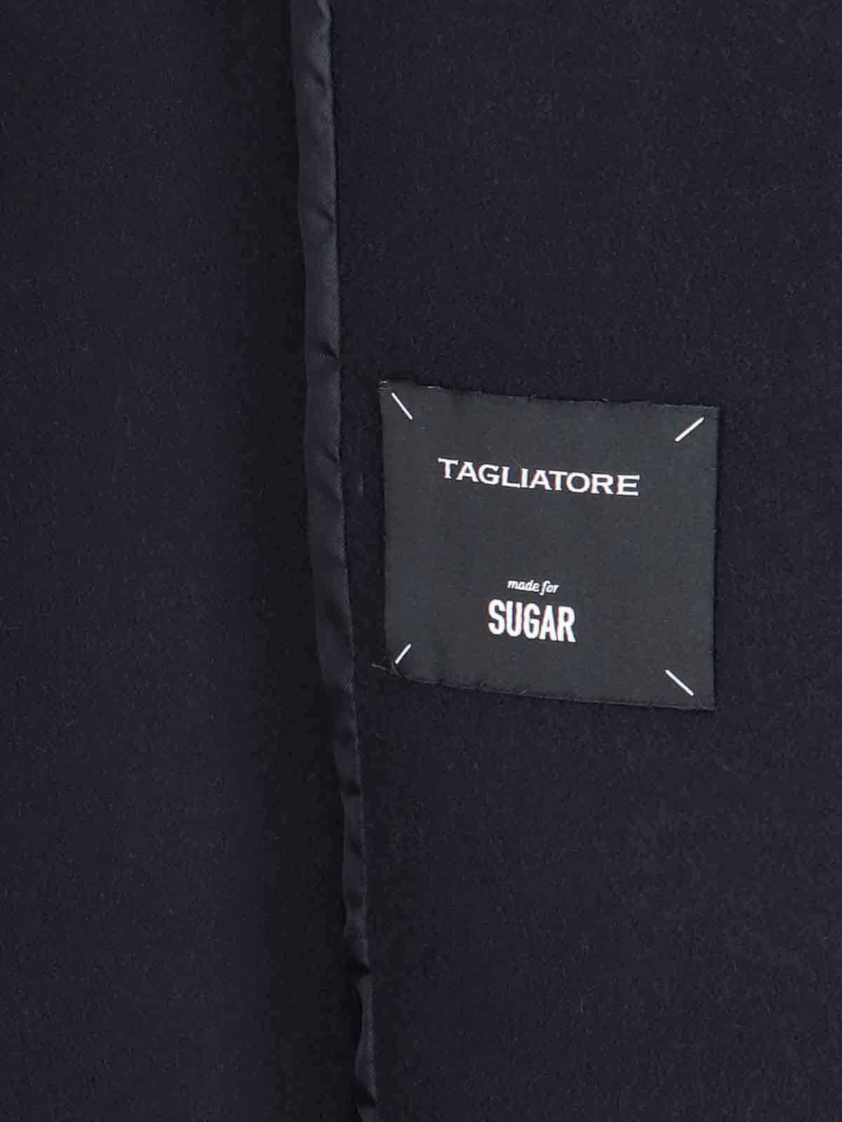 Shop Tagliatore Double-breasted Coat In Blue