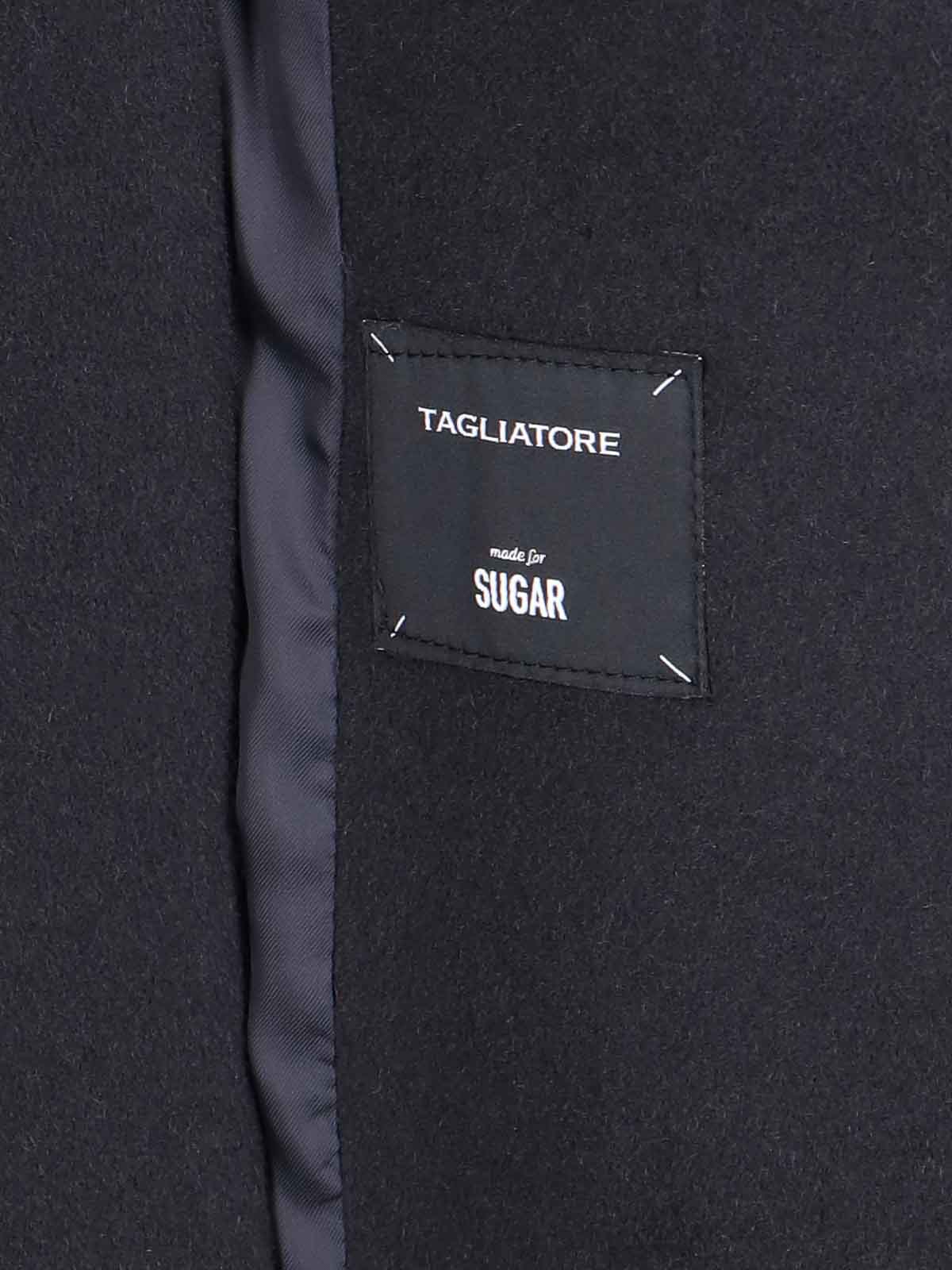 Shop Tagliatore Double-breasted Coat In Blue