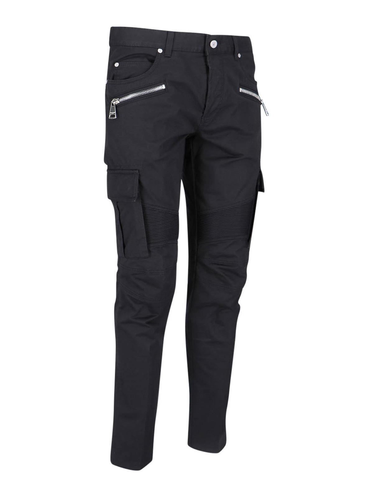 Shop Balmain Slim-fit Cargo Pants In Black