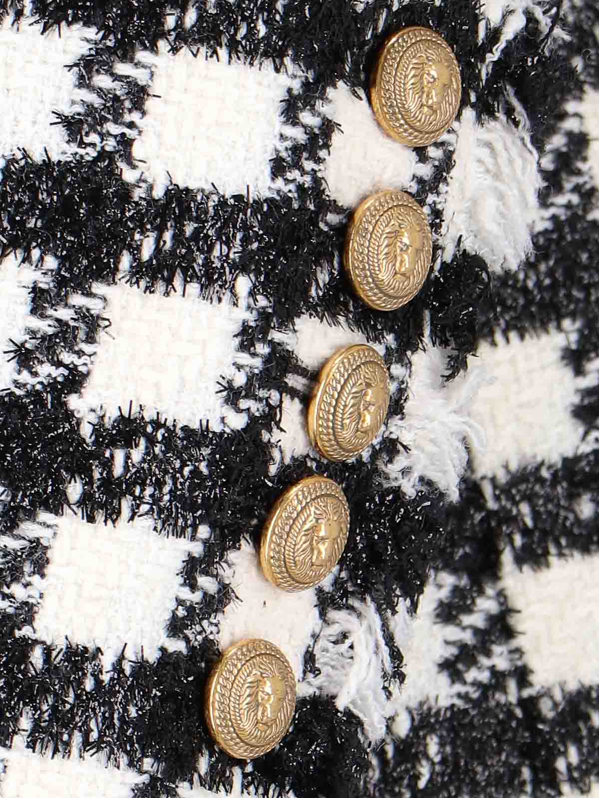 Shop Balmain Tweed Jacket In Negro