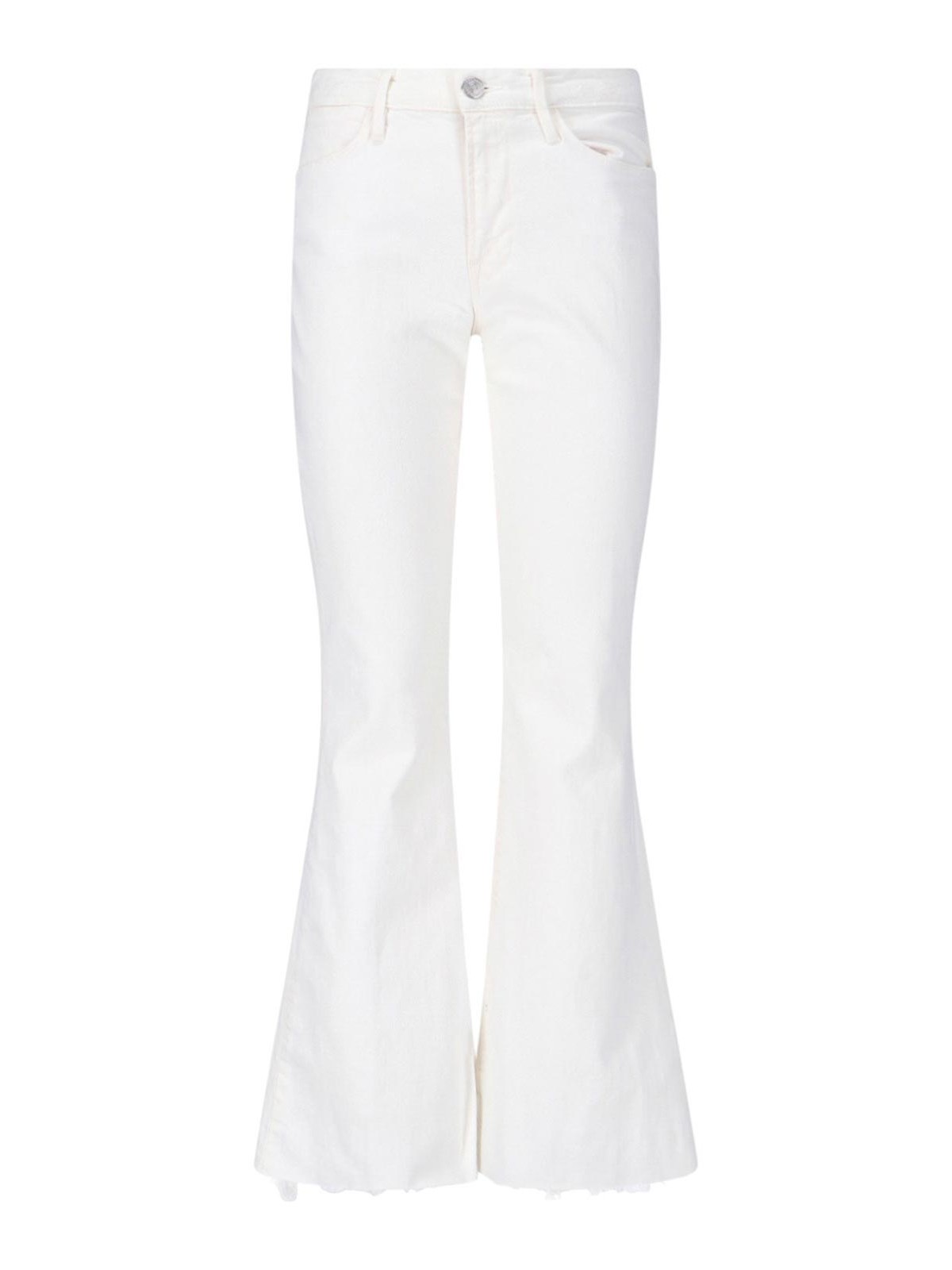 Frame Bootcut Jeans In White