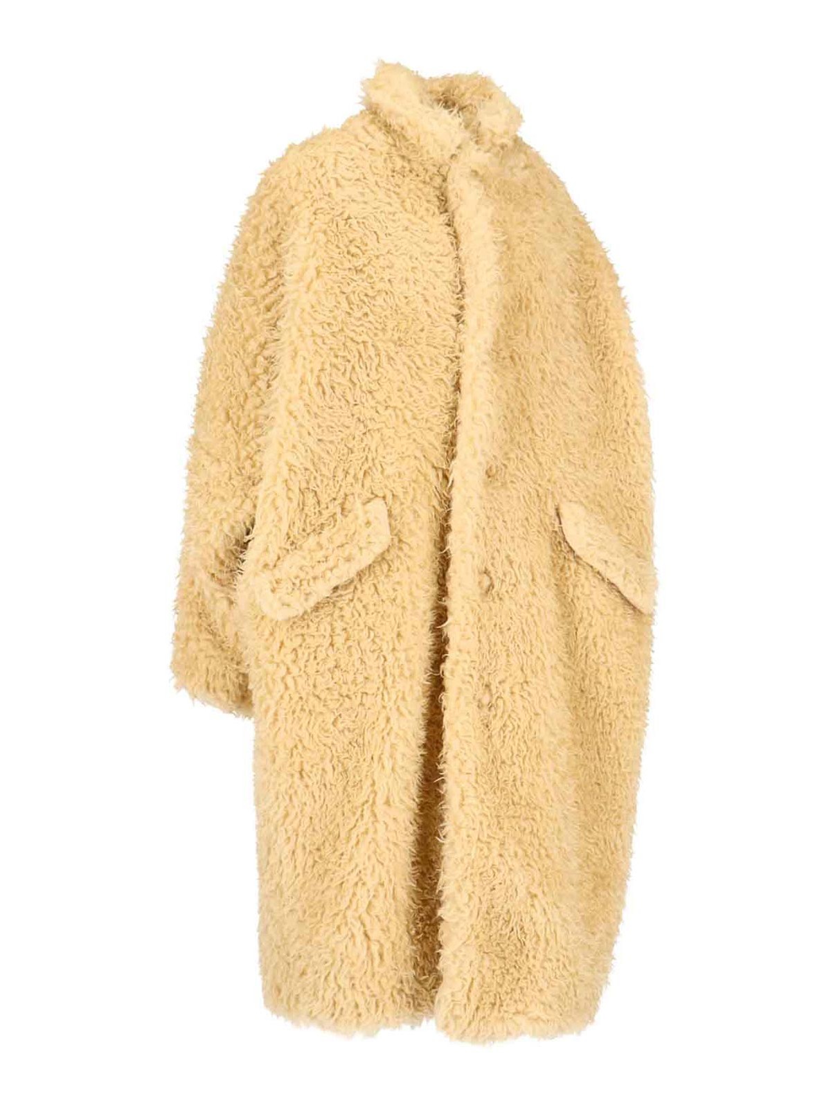 MM6 Maison Margiela Fur effect coat - Beige | S52AA0158S25601212 MM6 Maison Margiela Fur effect coat - Beige | S52AA0158S25601212