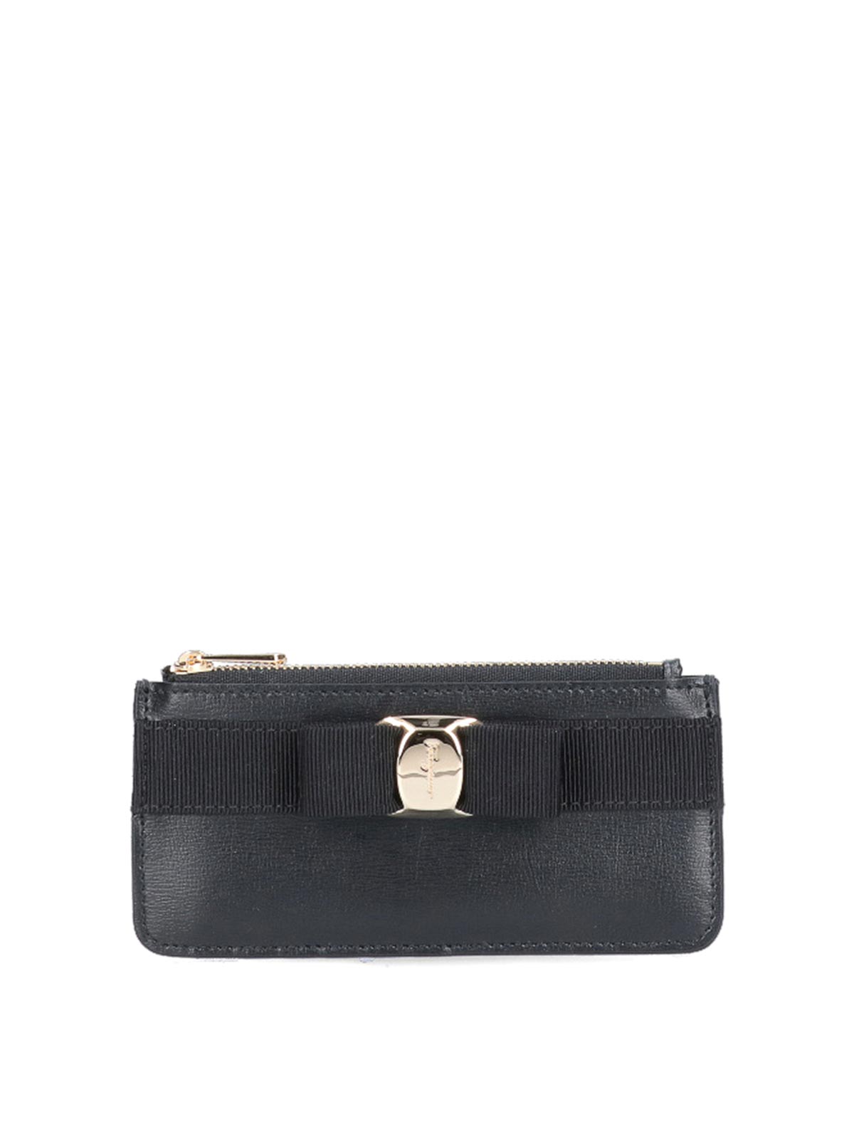 Ferragamo Card Holder In Black