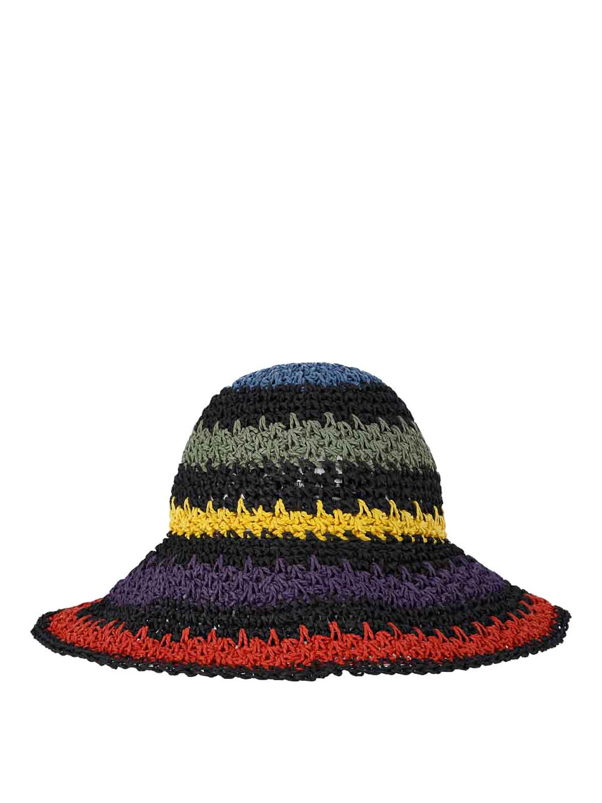 Shop Ruslan Baginskiy Striped Bucket Hat In Black