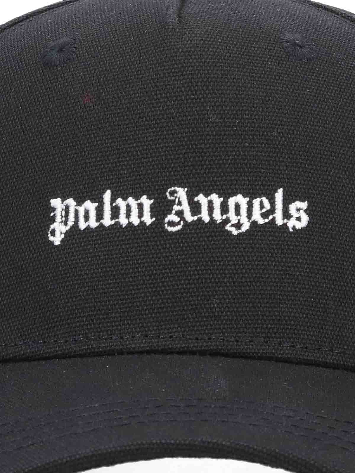 Shop Palm Angels Sombrero - Negro In Black