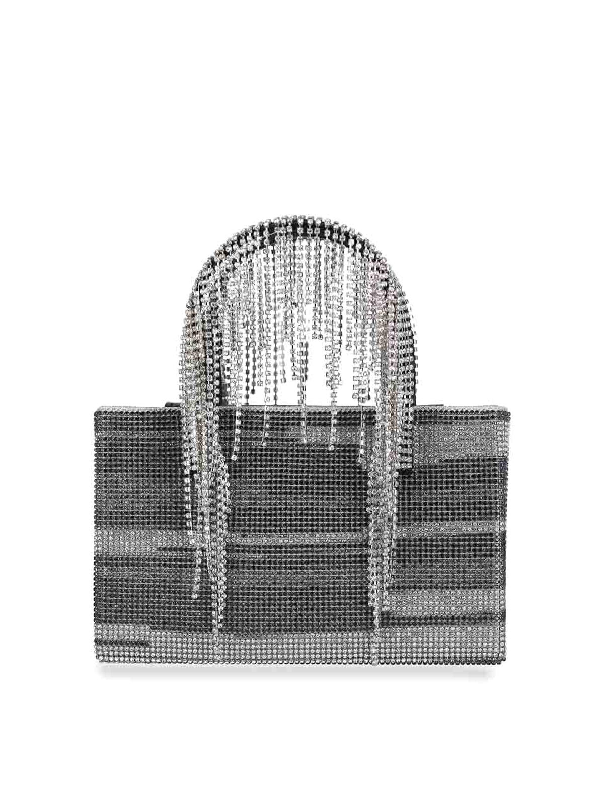 Kara Crystal Handbag In Silver