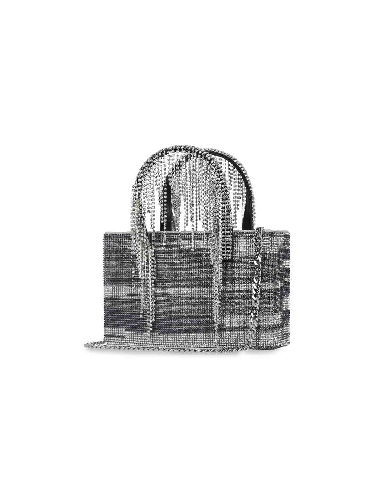 Shop Kara Crystal Handbag In Silver