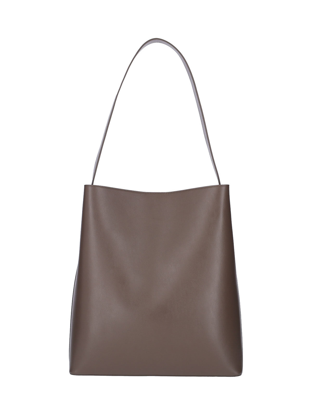 AESTHER EKME Flat Hobo Leather Shoulder Bag - Brown