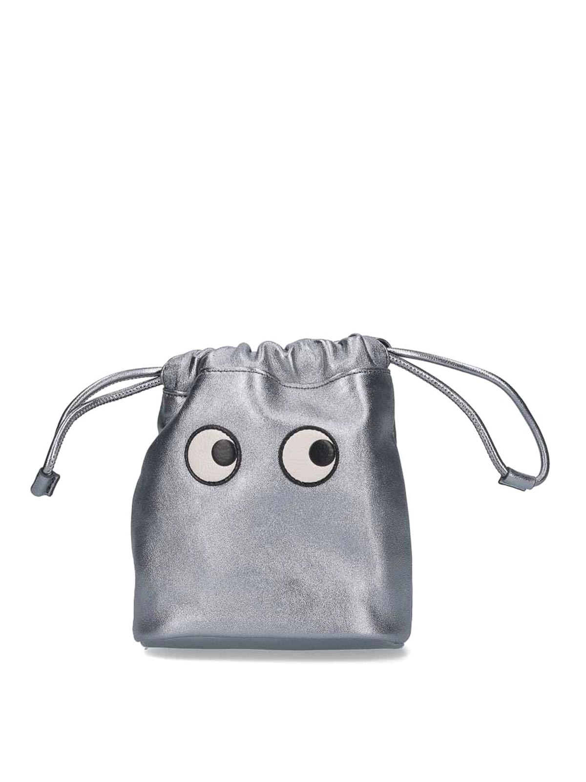 Shop Anya Hindmarch Clutch Coulisse In Silver