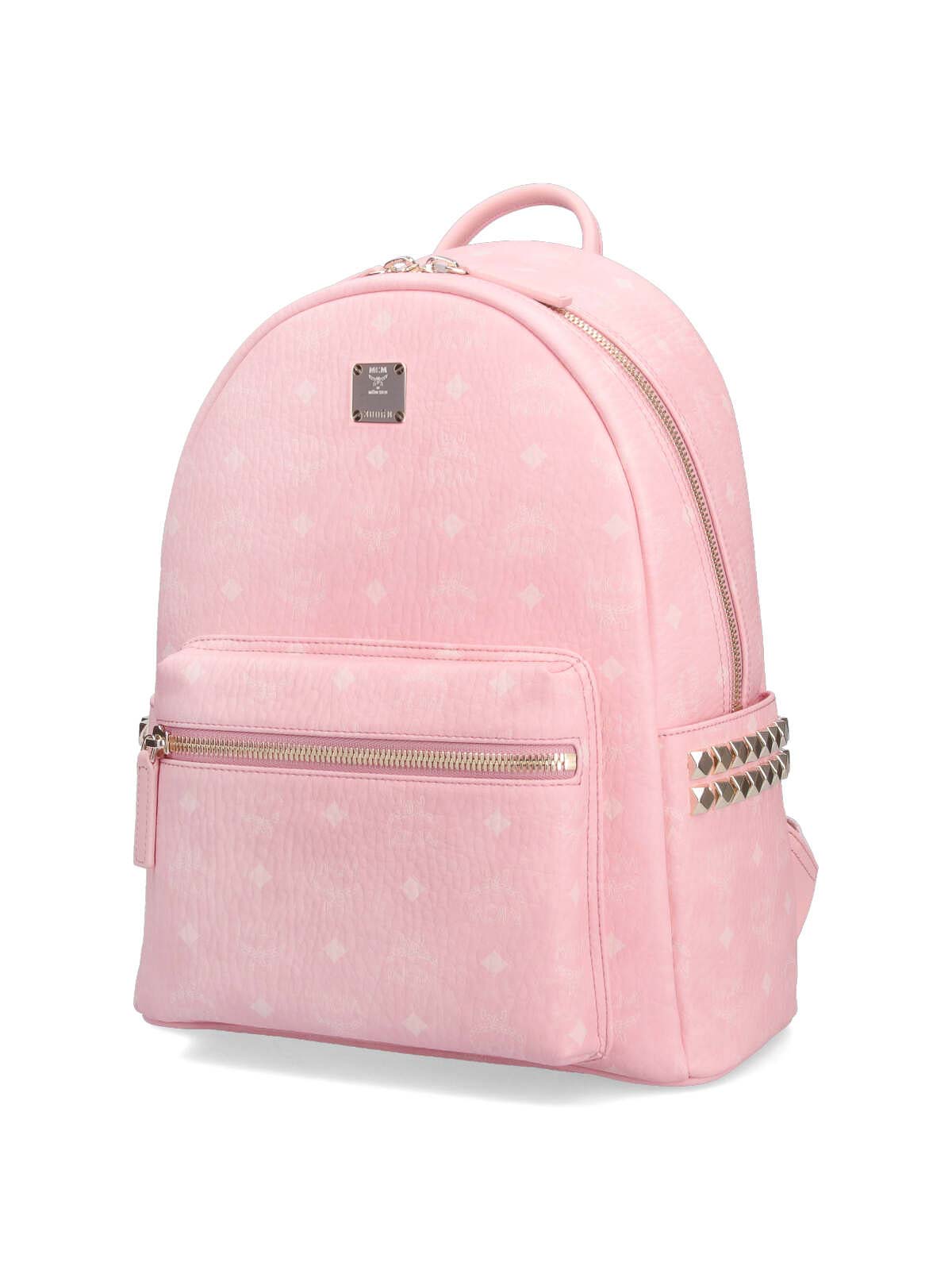 Mcm Stark Visetos Backpack - Blossom Pink