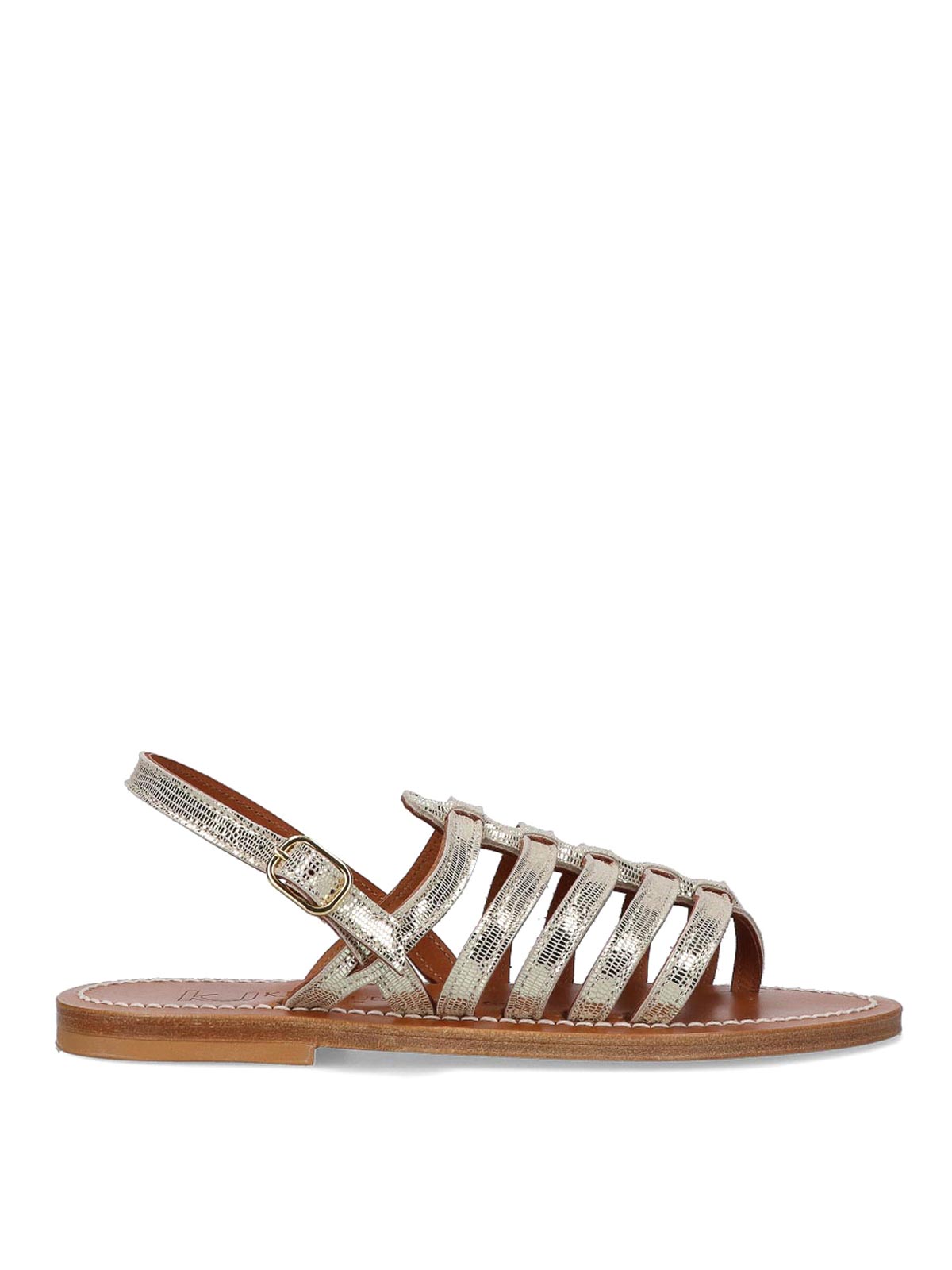 Shop Kjacques Sandals In Silver