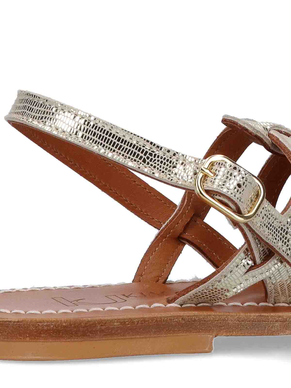 Shop Kjacques Sandals In Silver