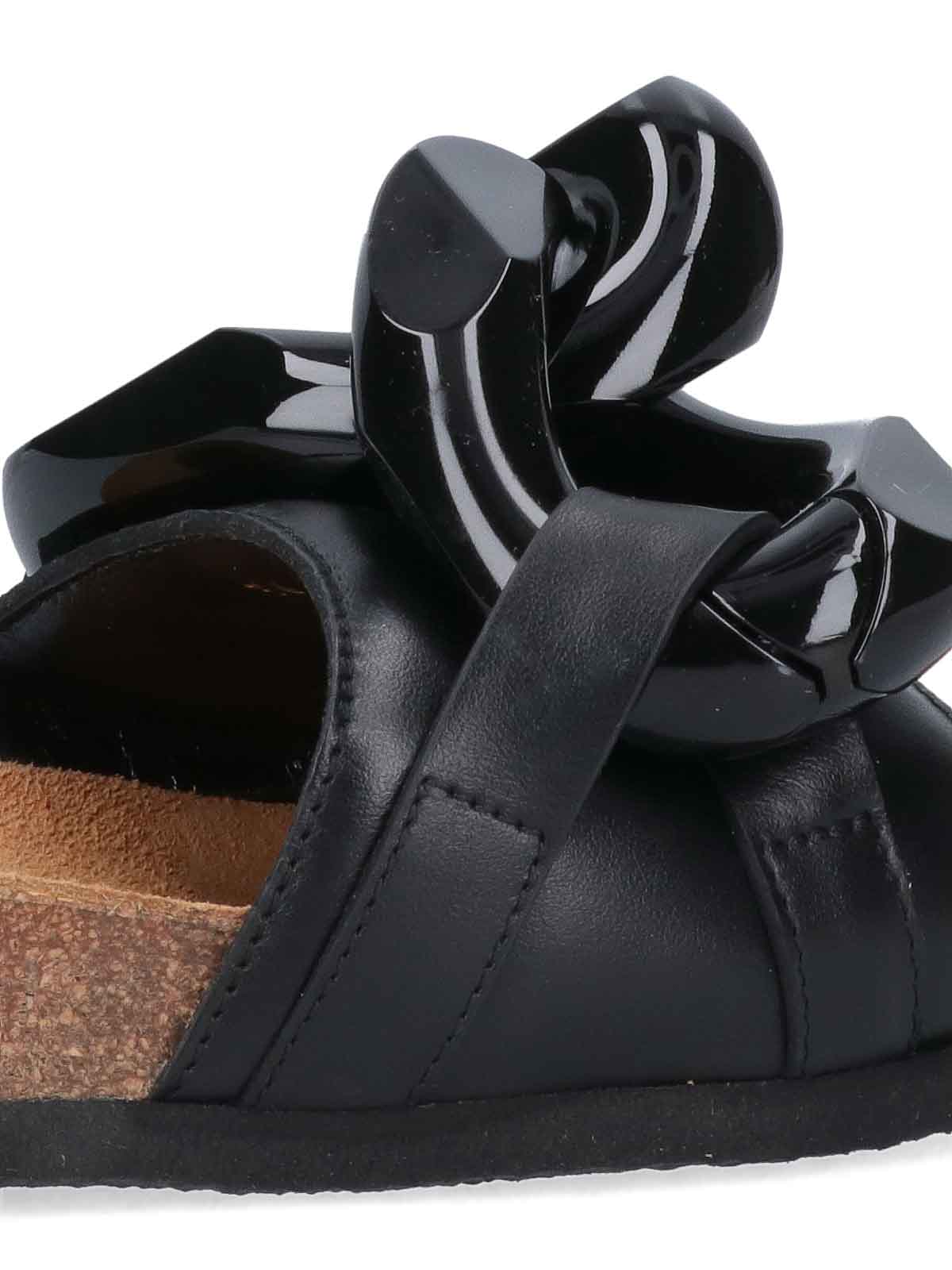 Shop Jw Anderson Sliders Sandals In Negro