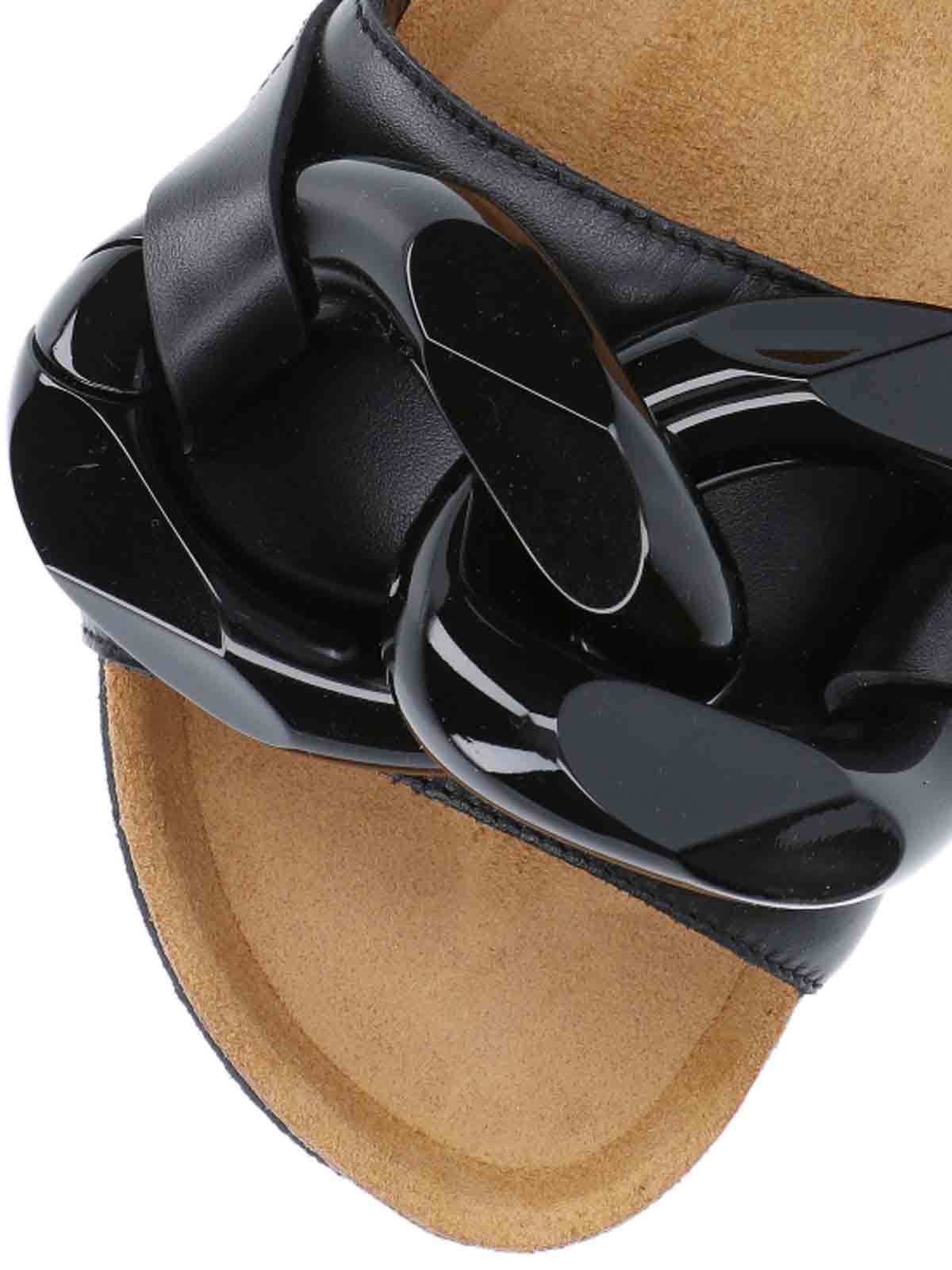 Shop Jw Anderson Sliders Sandals In Negro