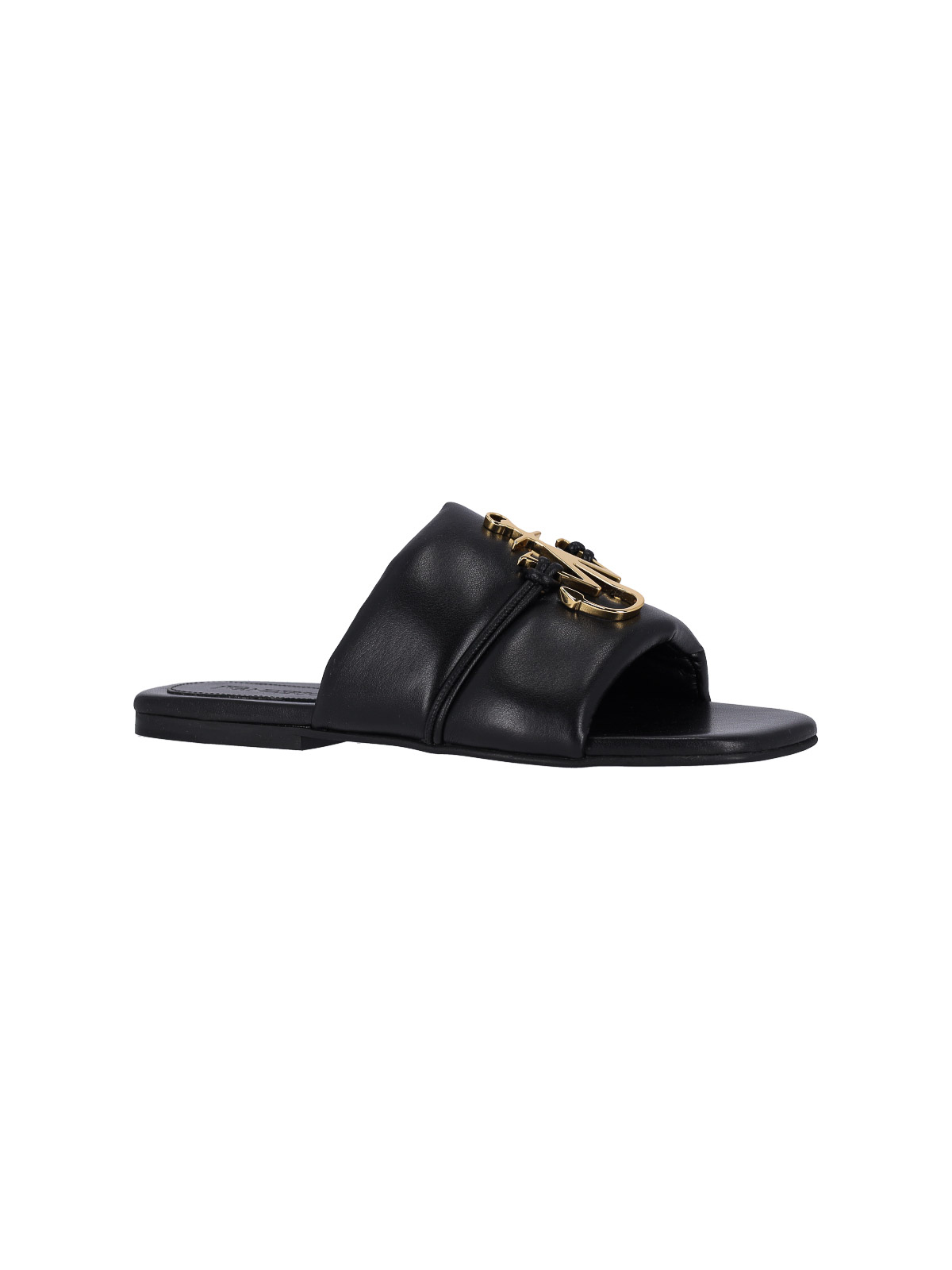 Shop Jw Anderson Logo Slide Sandals In Black