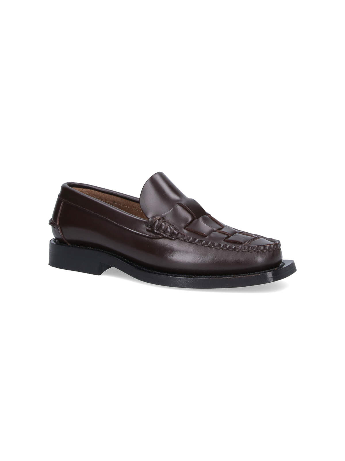 【関税込み】HEREU ブラウン Nombela Duotone ローファー NOMBELA DUOTONE - Interwoven Detail Slip-on Loafer – Hereu