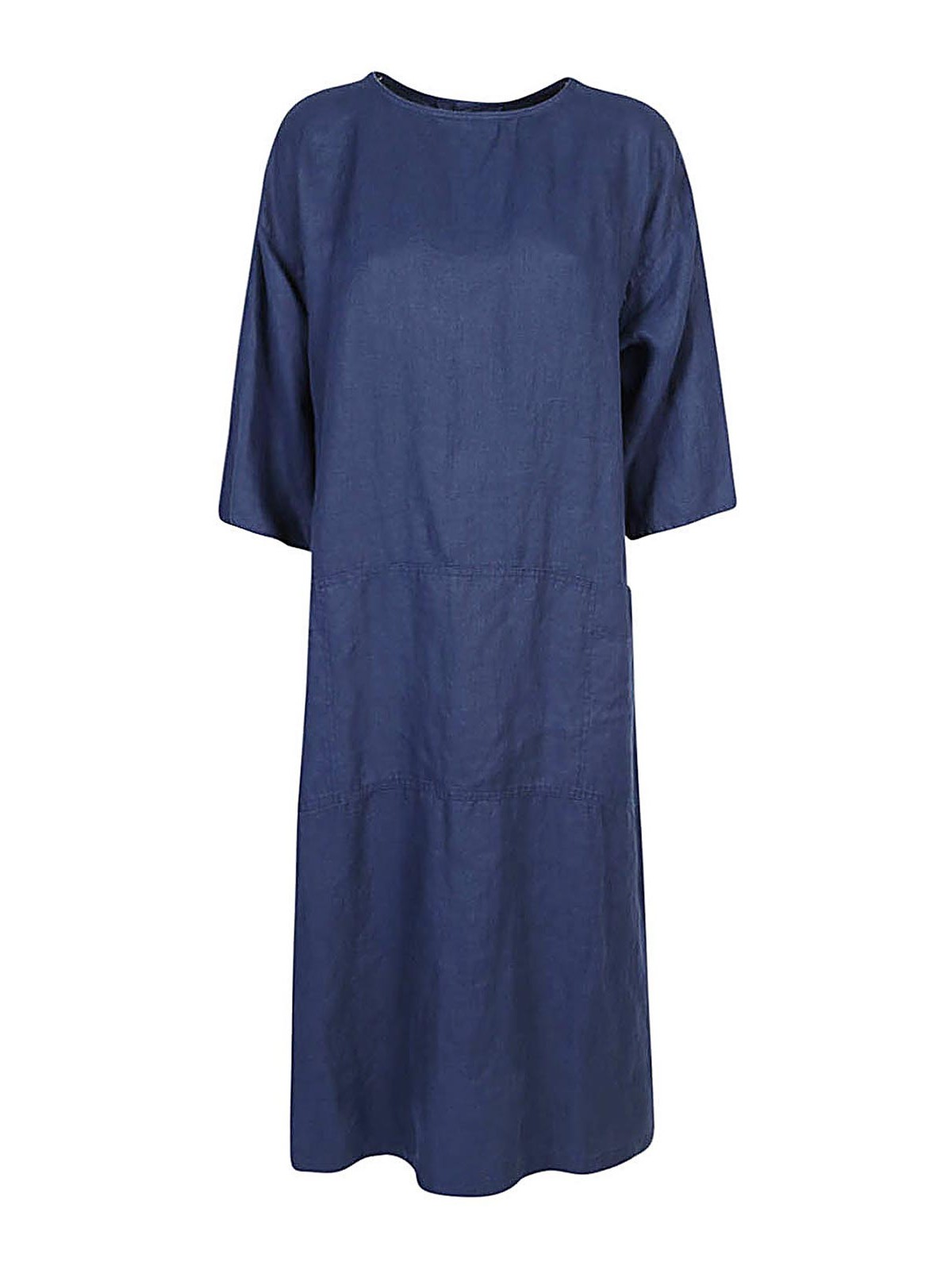 Shop Sarahwear Linen Shirt Dress In Blue