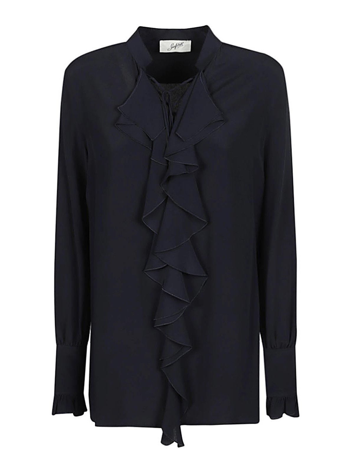 Seafarer Milly Ruched Shirt In Black