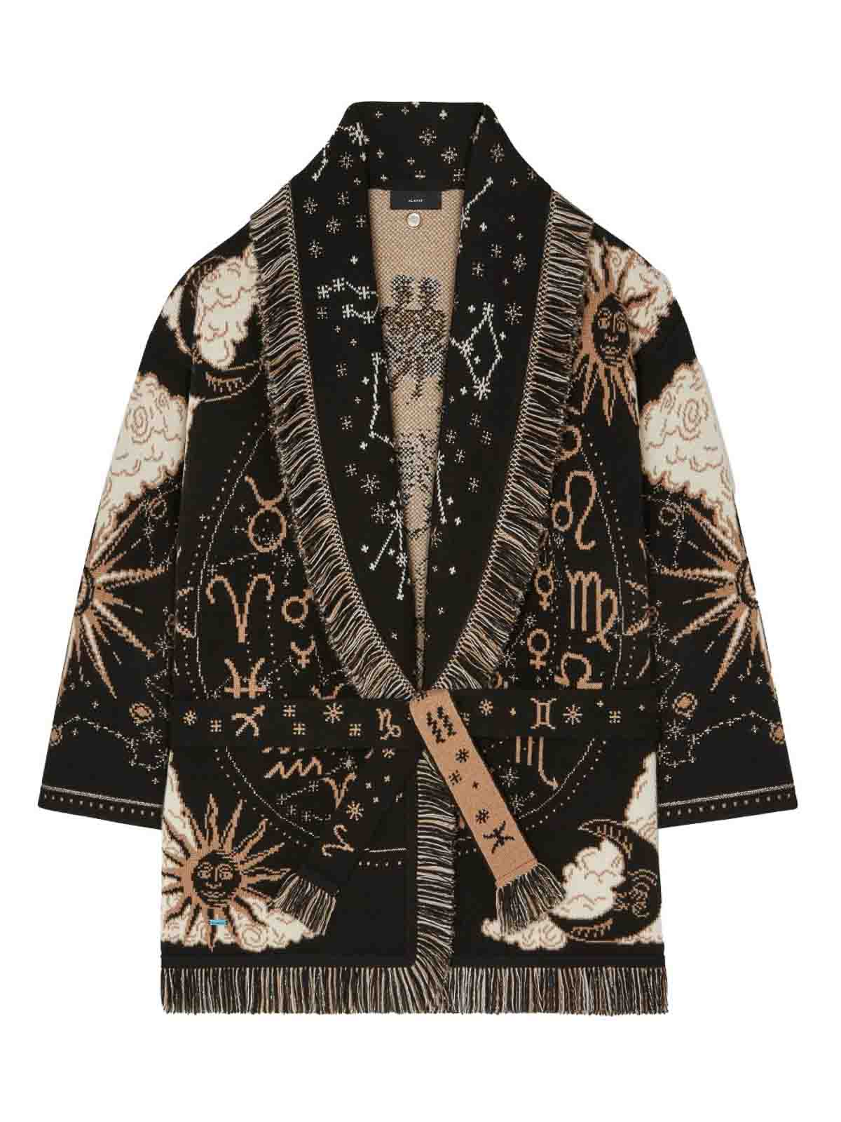 Alanui The twelve signs cashmere cardigan|LWHB064F23KNI0081003 Alanui The twelve signs cashmere cardigan|LWHB064F23KNI0081003