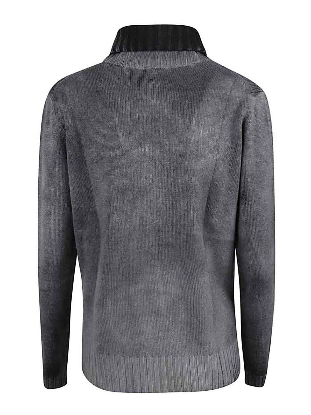 Shop Alessandro Aste Wool And Cashmere Blend Turtleneck Sweater In Grey