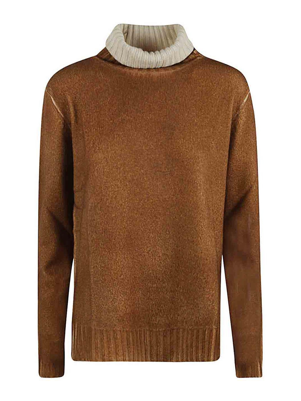 Alessandro Aste Wool And Cashmere Blend Turtleneck Sweater In Camel