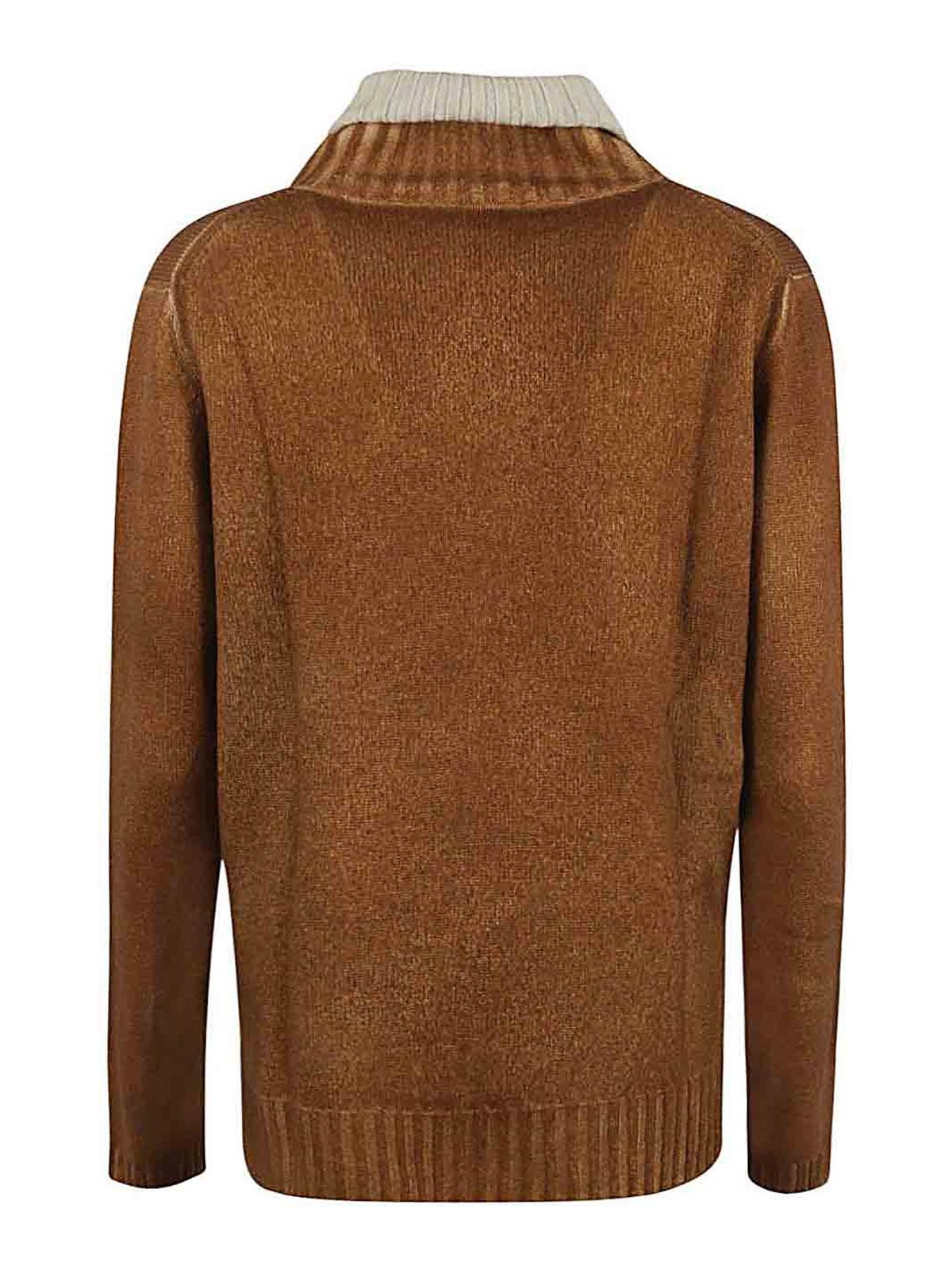 Shop Alessandro Aste Wool And Cashmere Blend Turtleneck Sweater In Camel