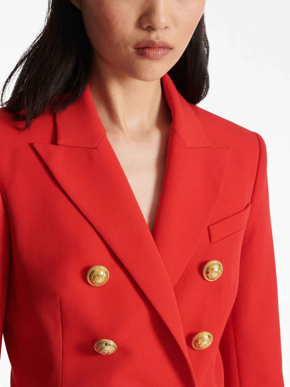 Balmain on sale jacket red