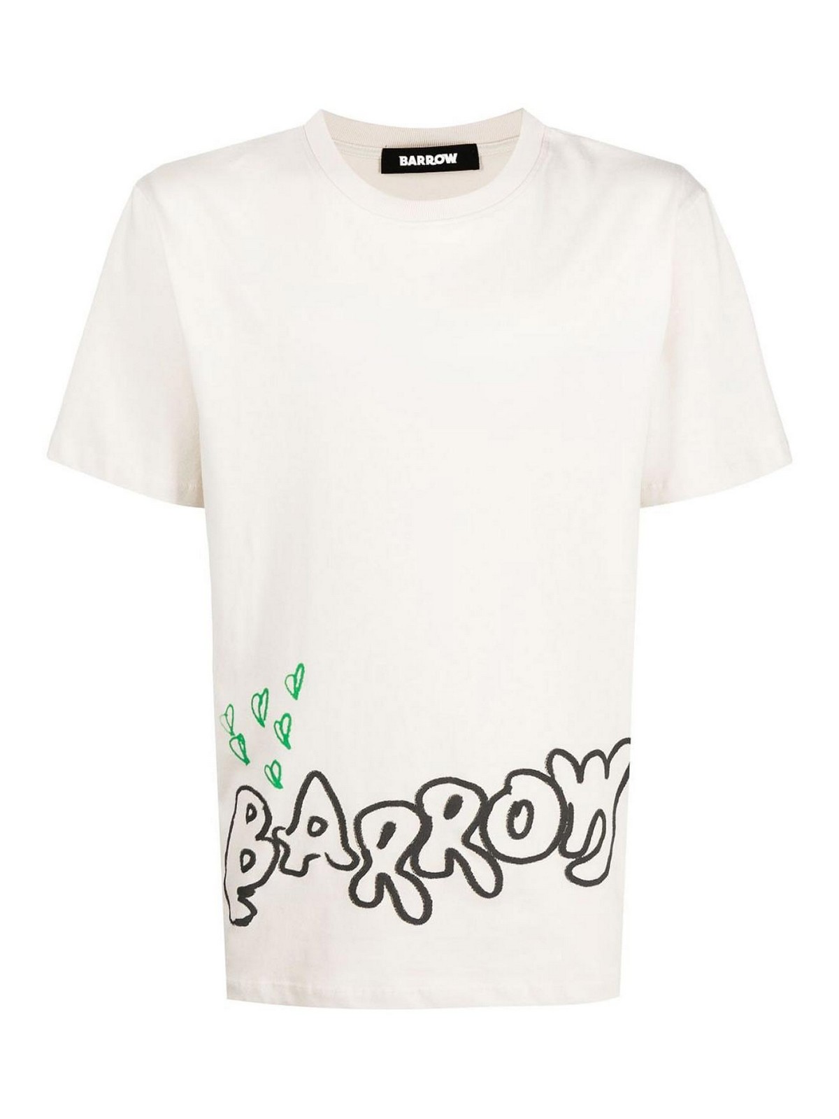 Barrow Logo Cotton T-shirt In Beige